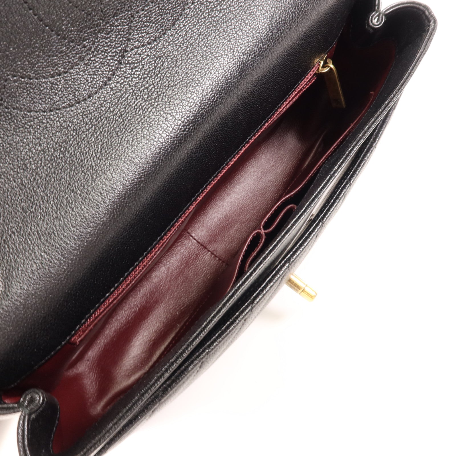 CHANEL 牛皮皮革Coco Mark Quilted Flap金扣鏈帶肩背袋