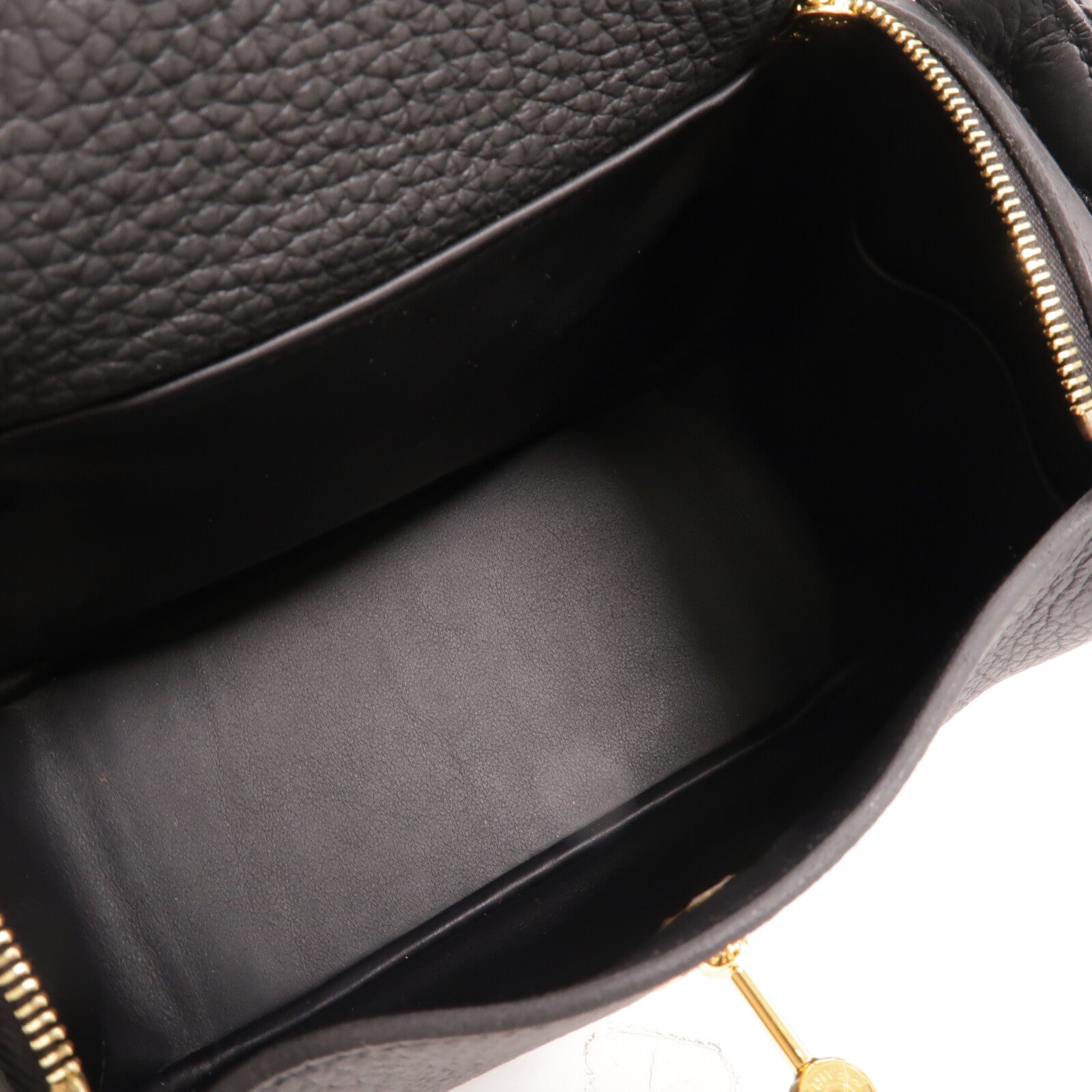 HERMES Clemence皮革Mini Lindy手挽肩背兩用袋Noir