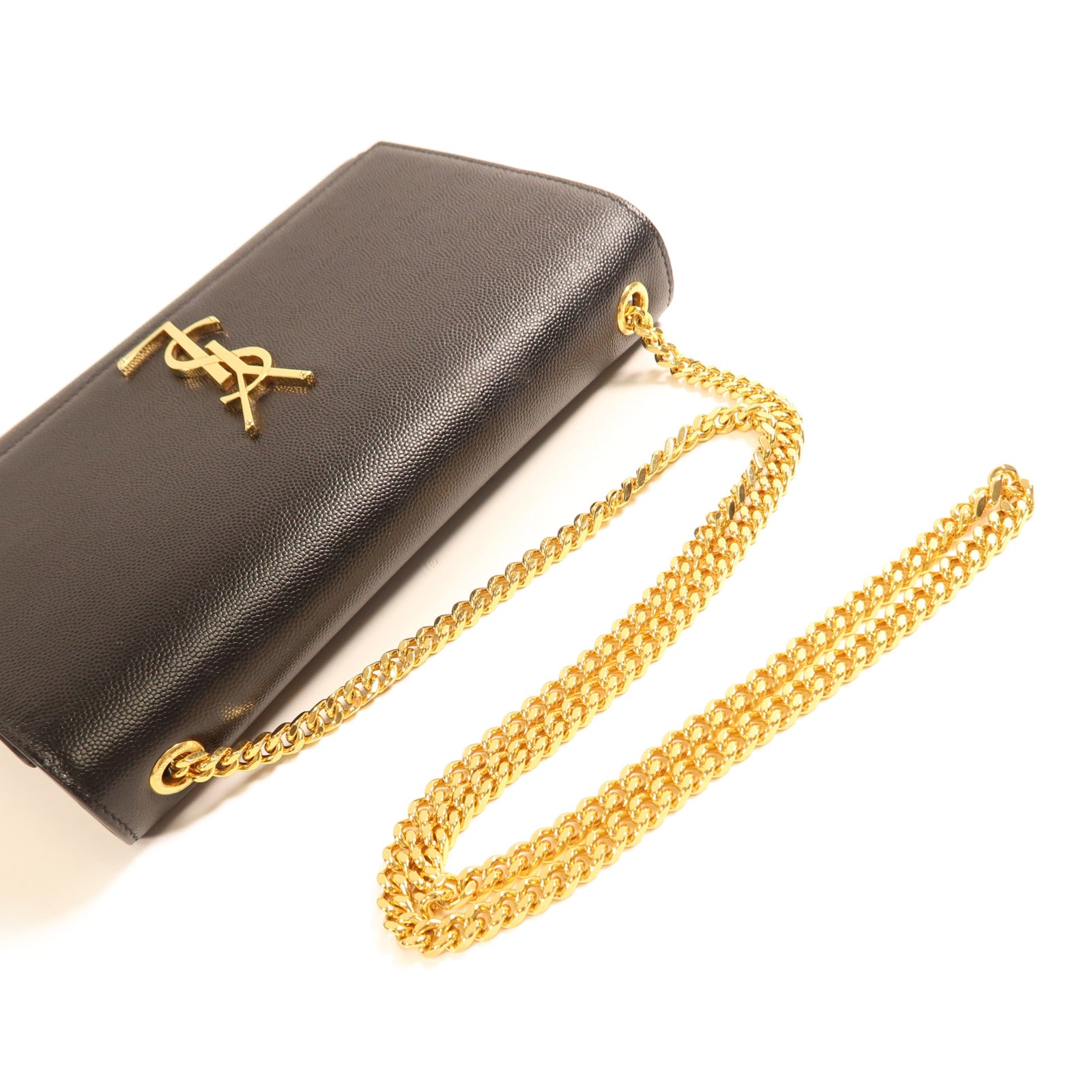 SAINT LAURENT 牛皮皮革Shoulder Bag金扣肩背袋