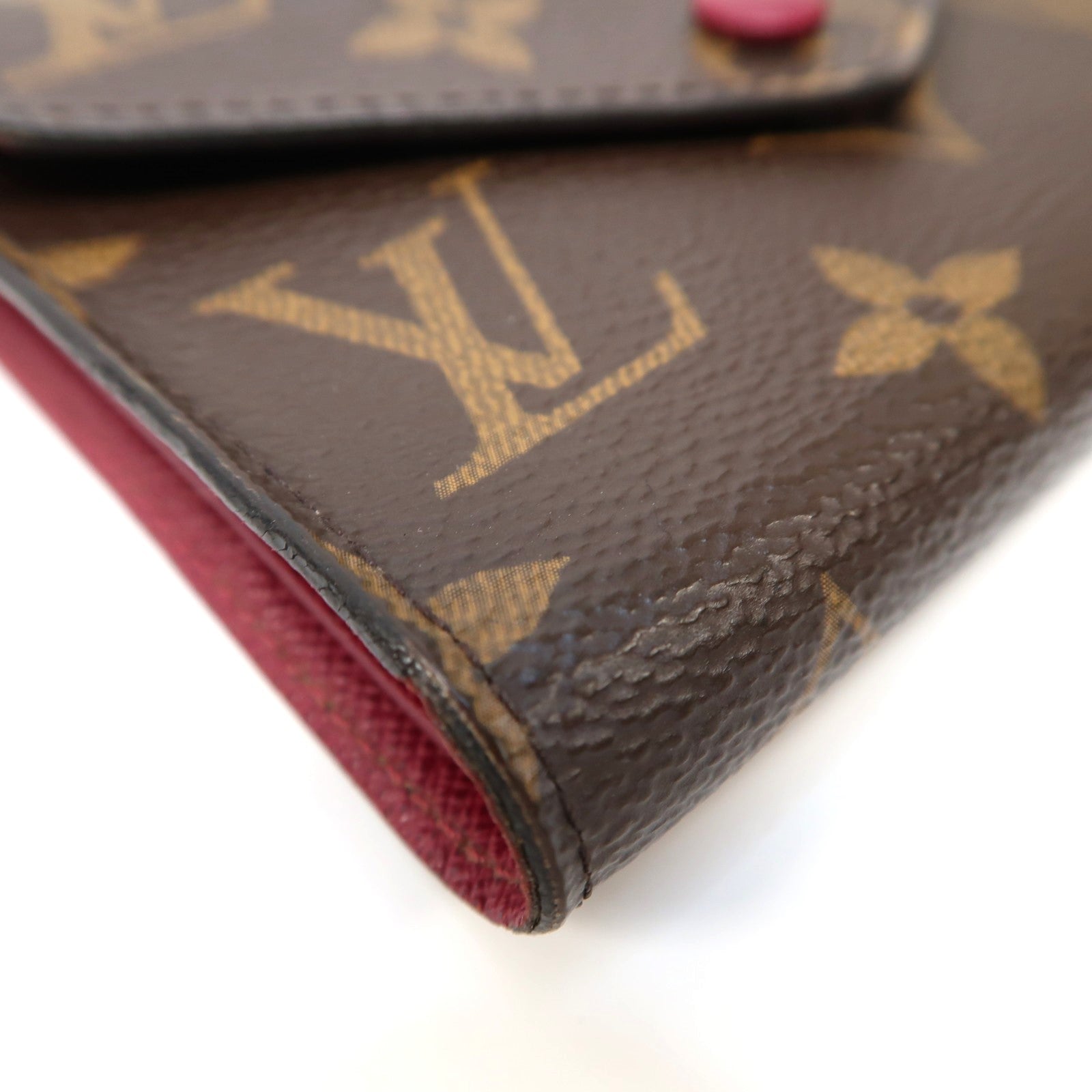 LOUIS VUITTON Monogram Victorine金扣錢包啡色/紫紅色
