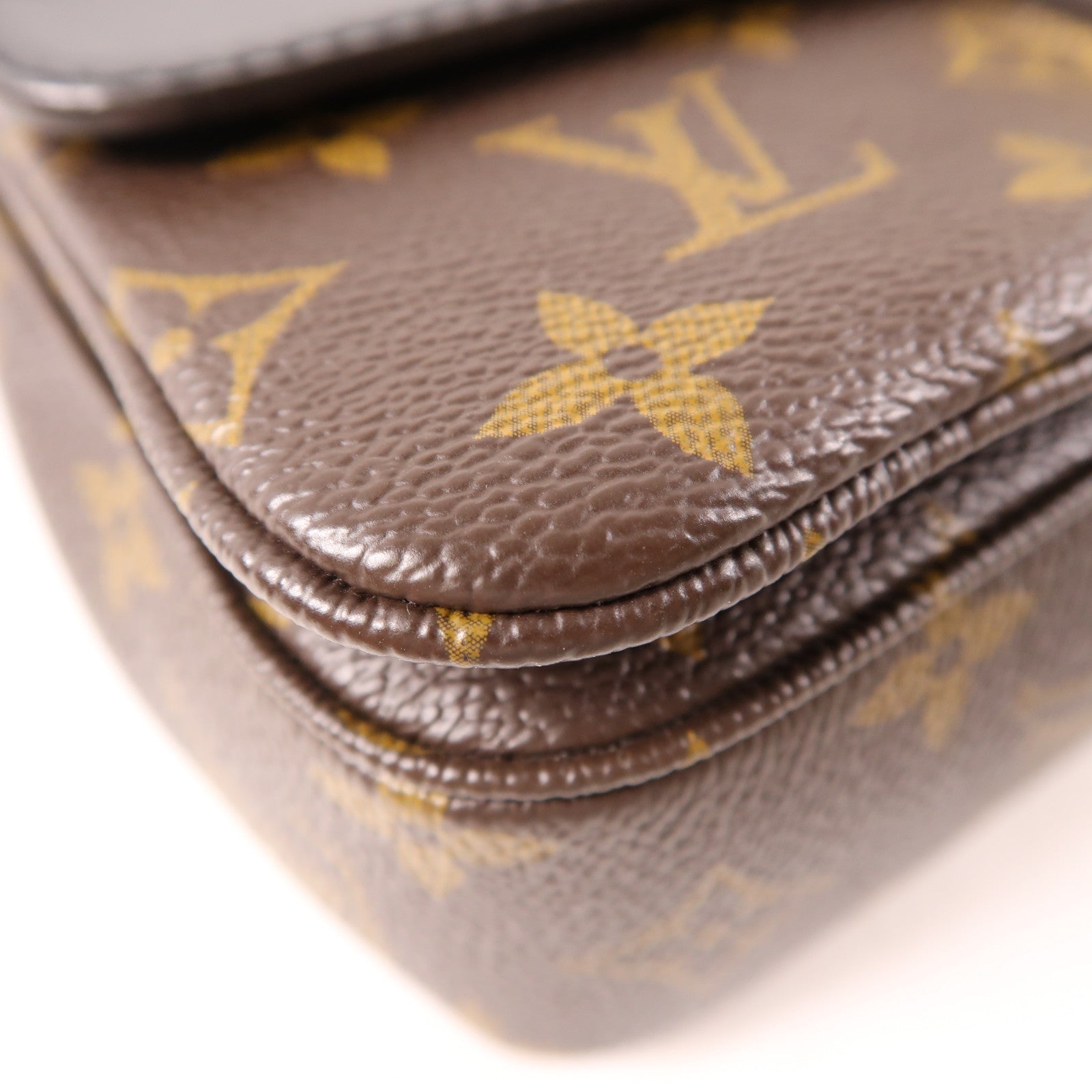 LOUIS VUITTON Monogram Marceau金扣鏈帶肩背袋棕色