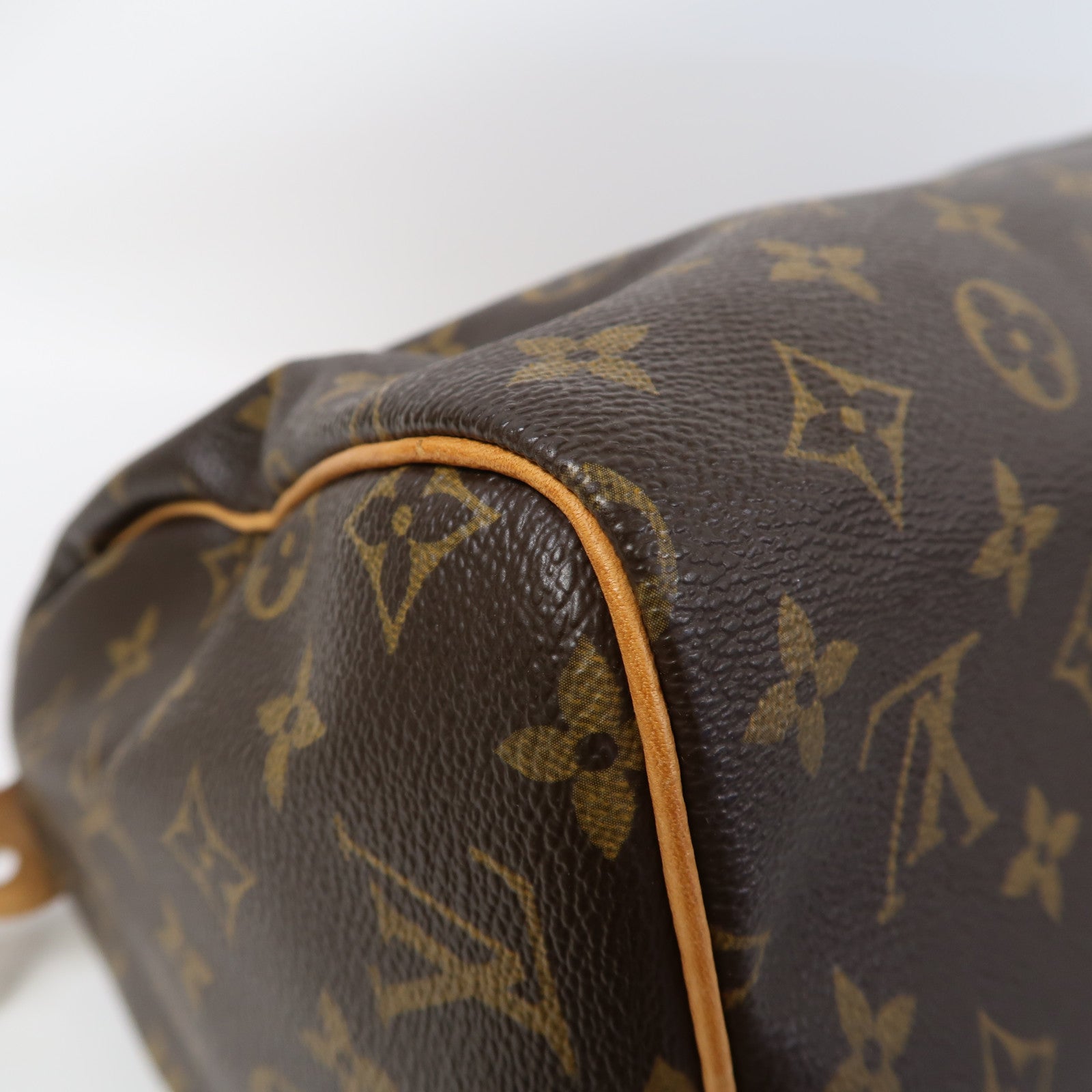 LOUIS VUITTON Monogram Speedy 30金扣手挽袋啡色