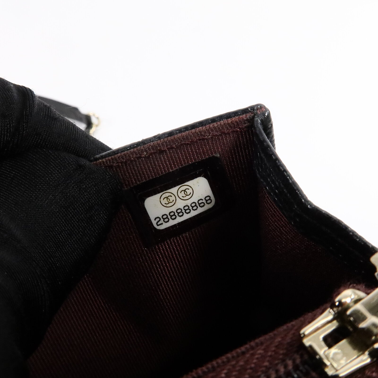 CHANEL 牛皮皮革Square Wallet On Chain鏈帶肩背袋