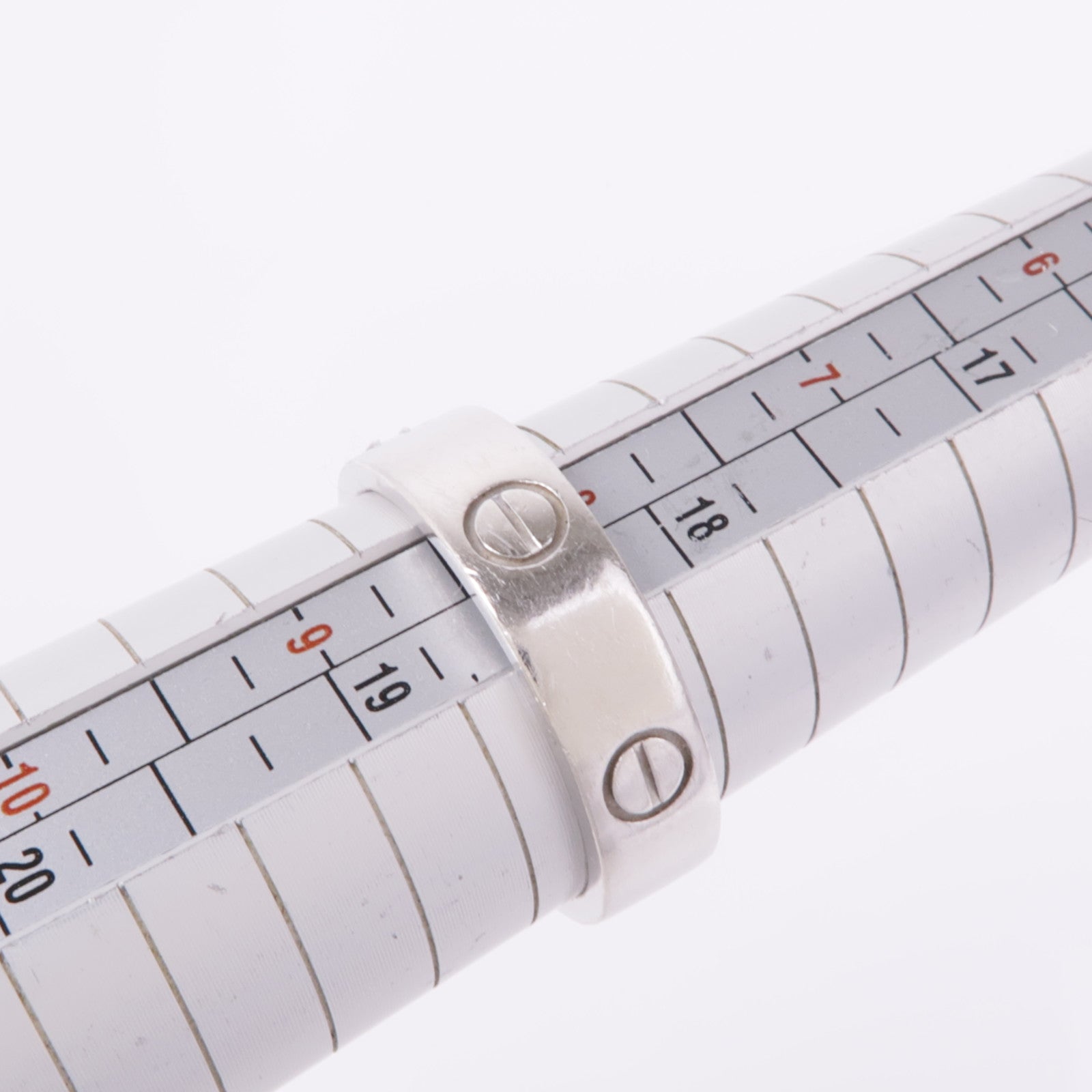 CARTIER 18K白金Love Ring戒指Cartier#58/US#8.25