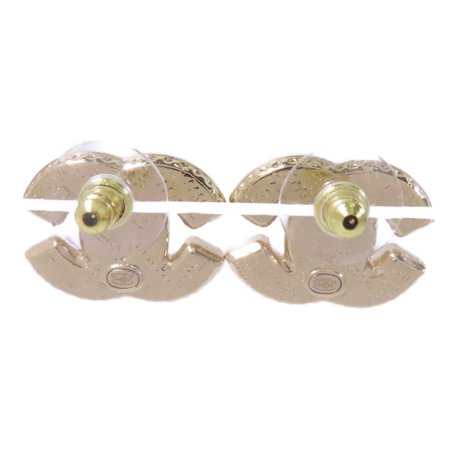 CHANEL PVC/金屬Earrings耳環白色/金色