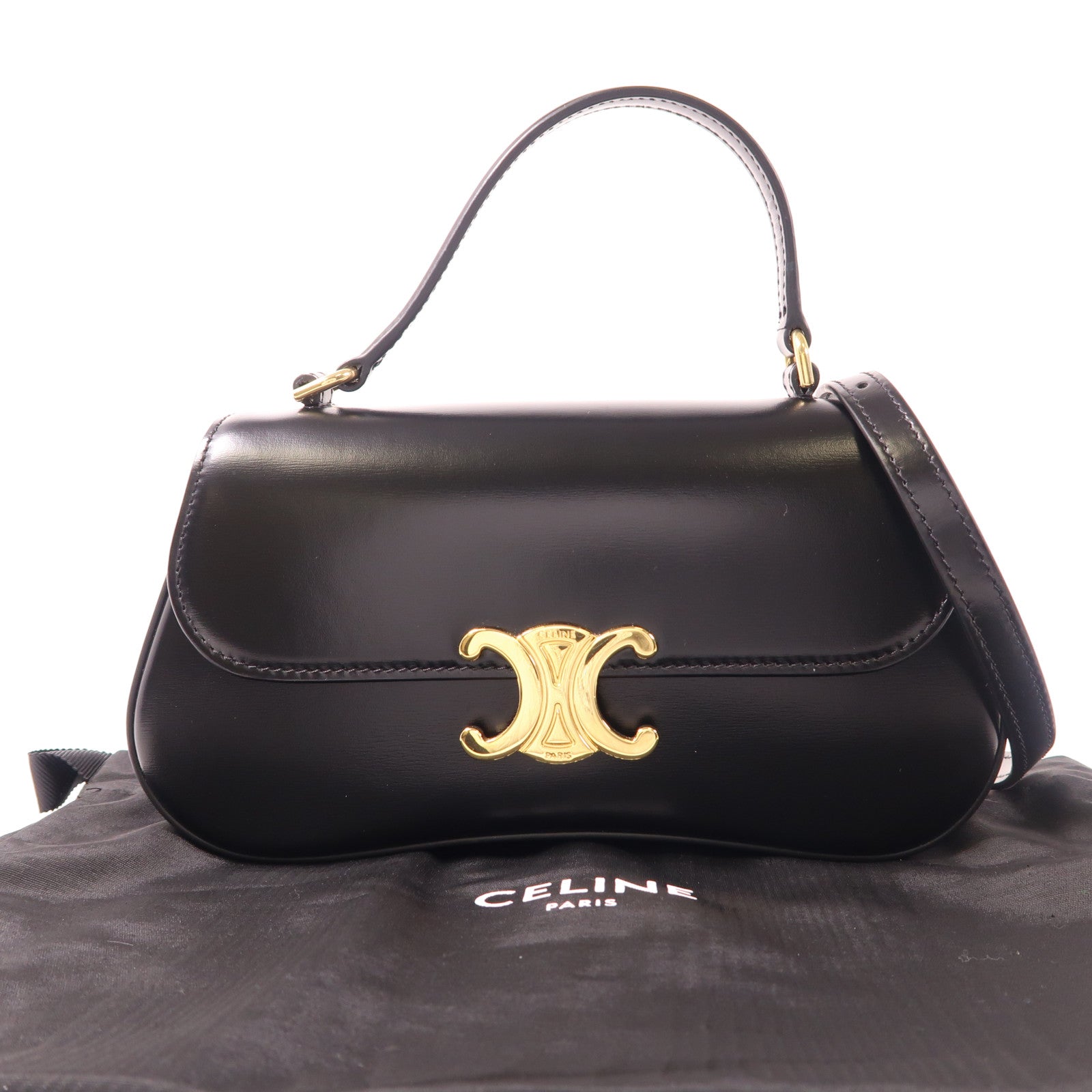 CELINE 牛皮皮革Teen Celine Lola金扣手挽肩背兩用袋