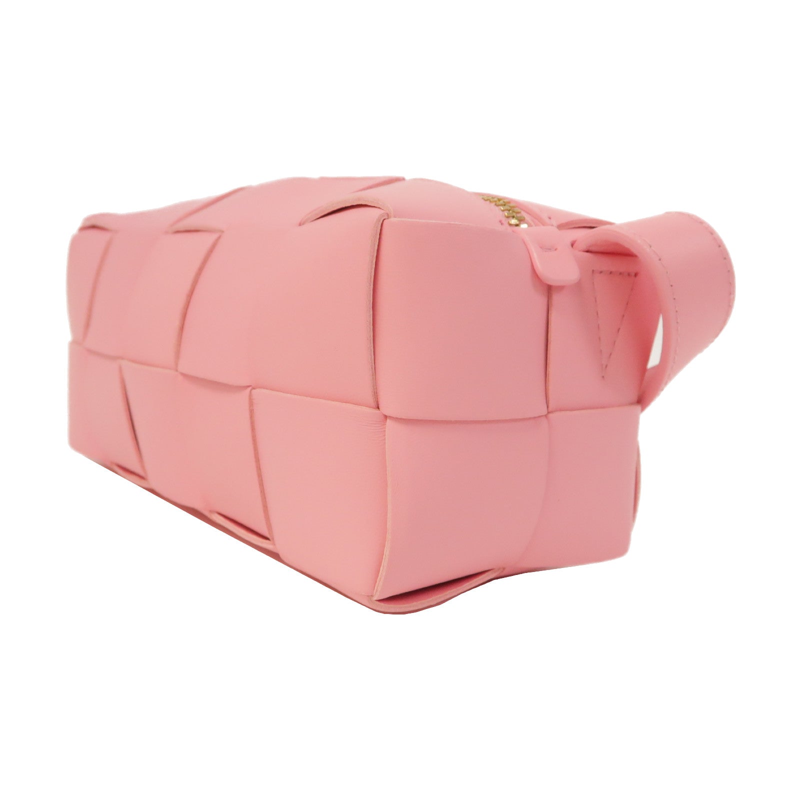 BOTTEGA VENETA 牛皮皮革Small Brick Cassette金扣肩背袋粉紅色