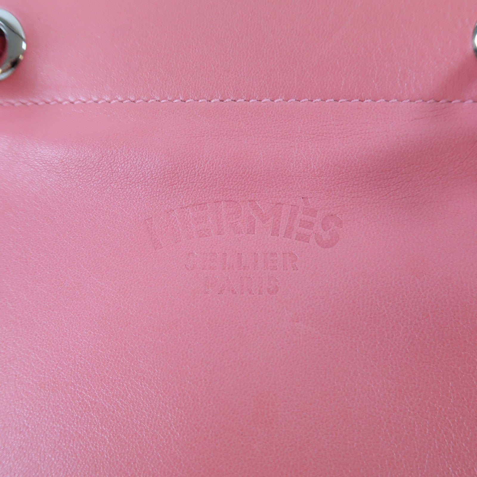 HERMES 【激減優惠】Swift皮革Aline銀扣肩背袋Rose Azalee/粉紅色