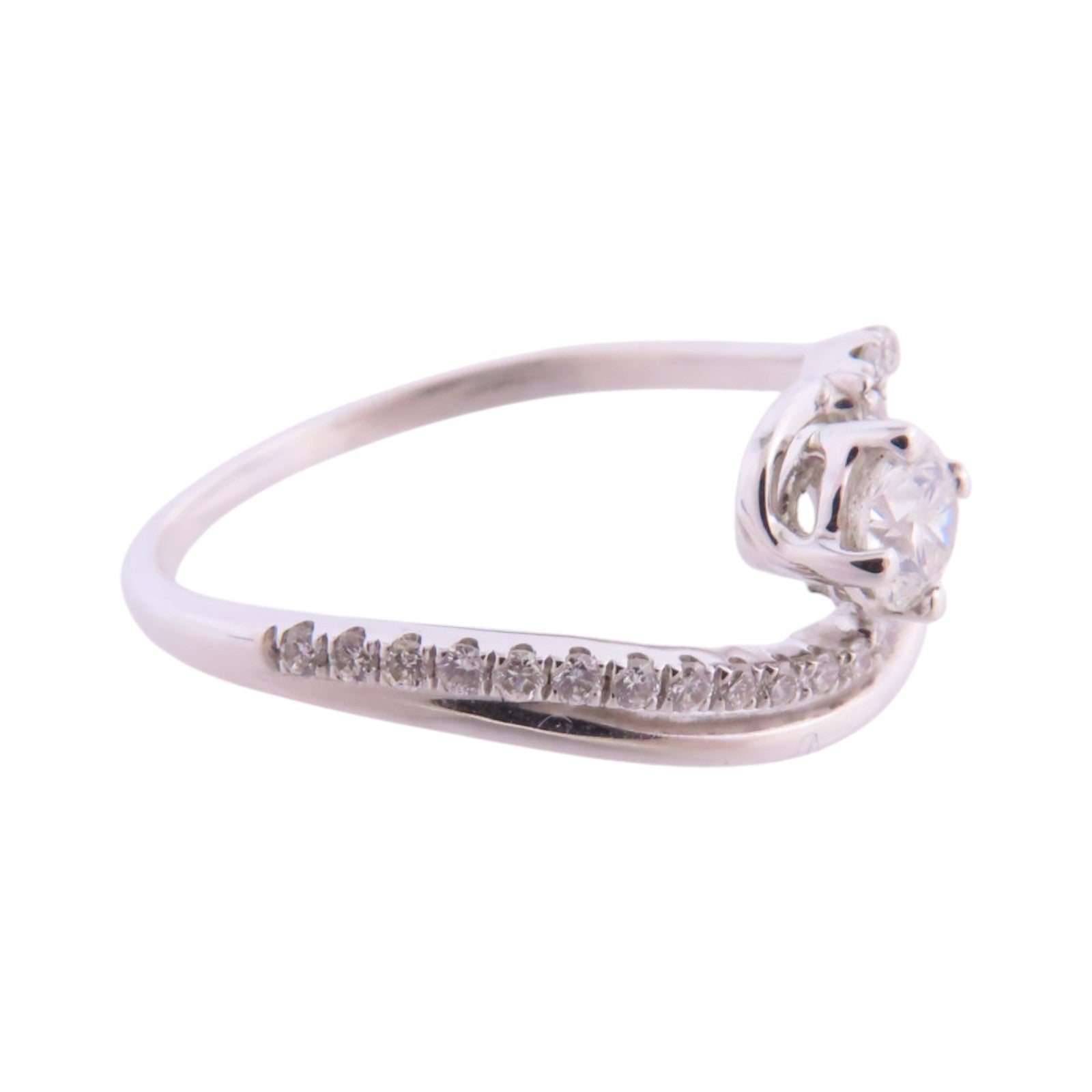 JEWELRY (PRICE DOWN) Diamond Ring US#6.5 18K White Gold