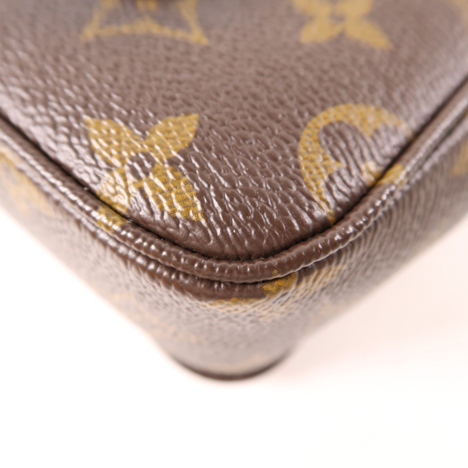 LOUIS VUITTON Monogram Marceau金扣鏈帶肩背袋棕色