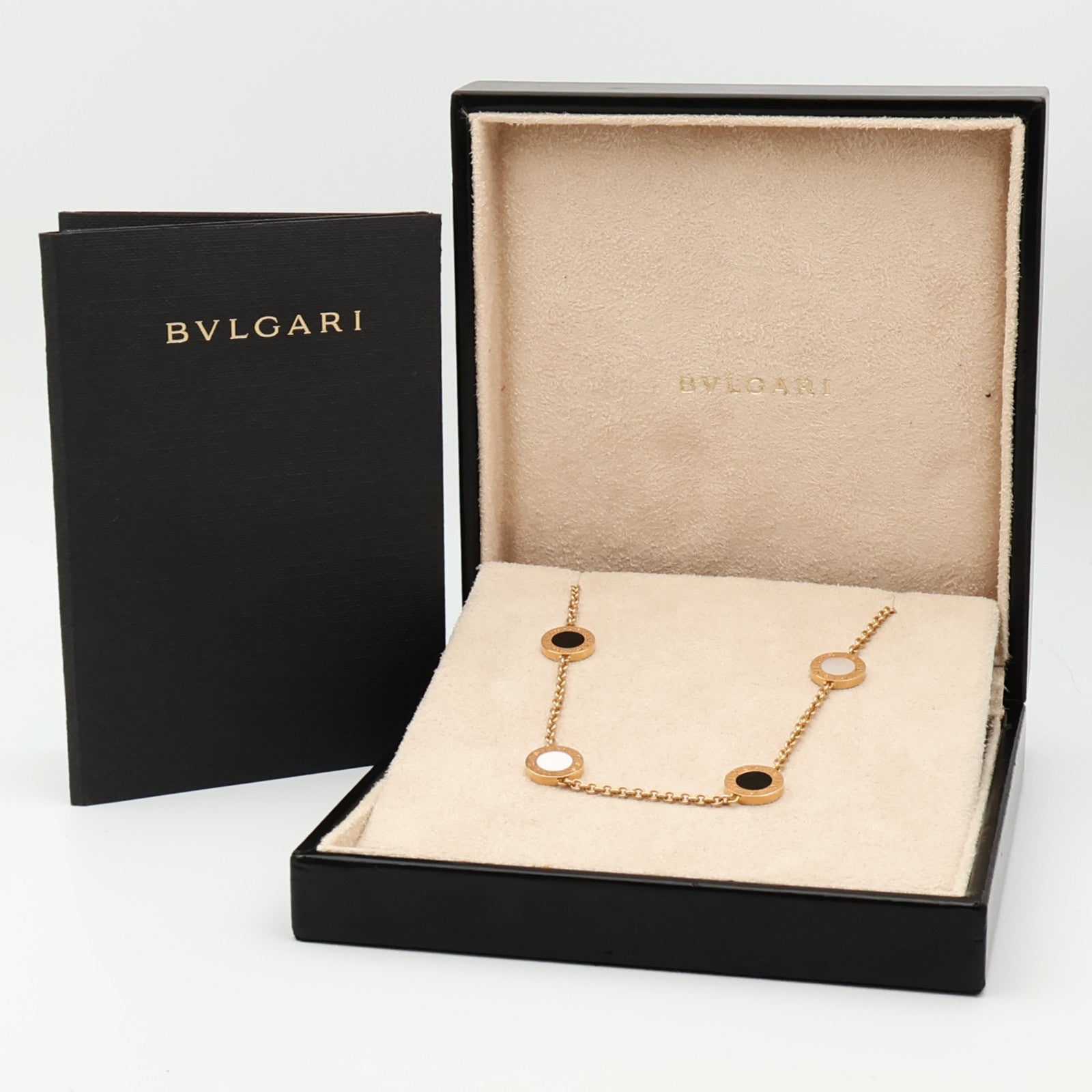 BVLGARI 18K玫瑰金Bvlgari Necklace縞瑪瑙項鍊