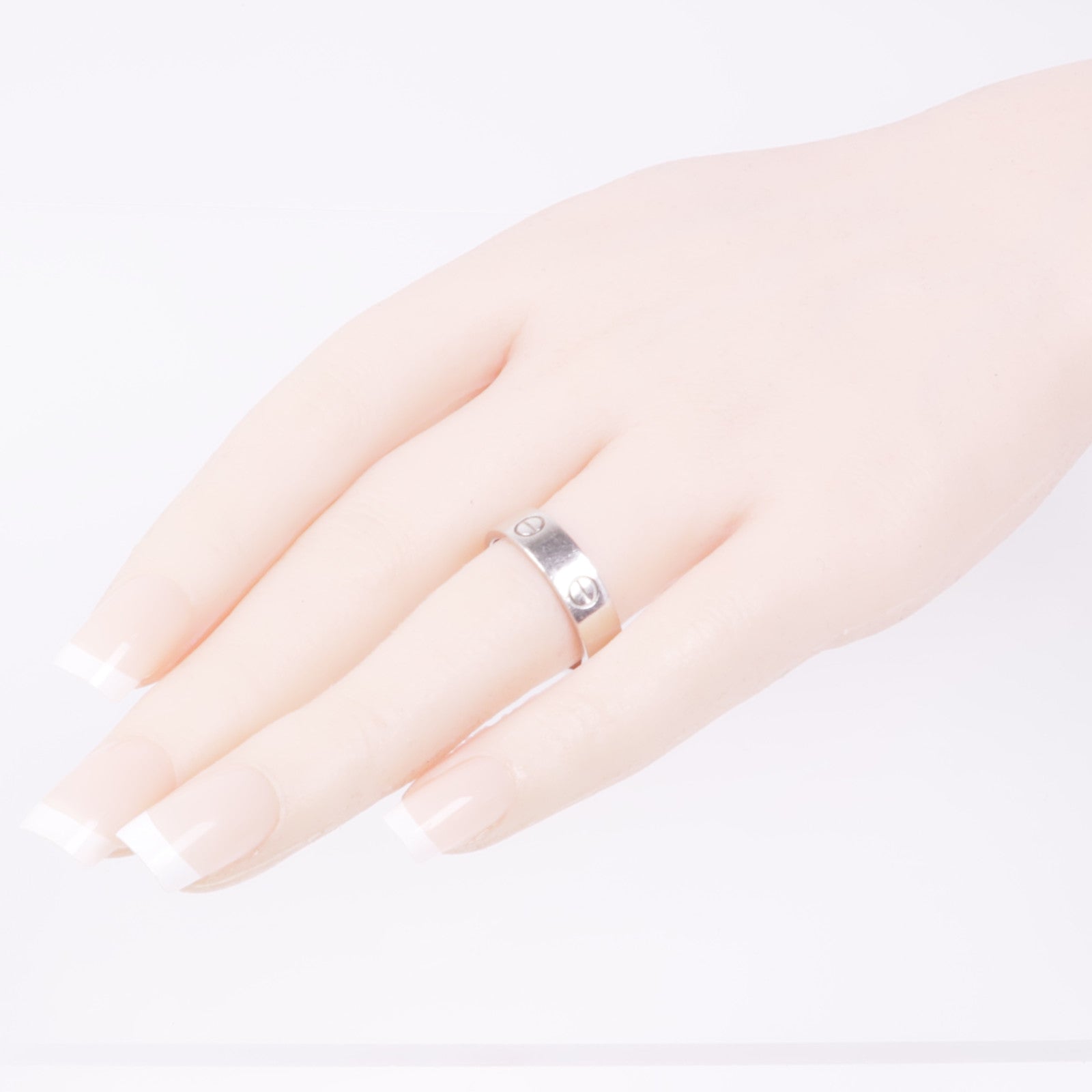 CARTIER 18K白金Love Ring戒指Cartier#58/US#8.25