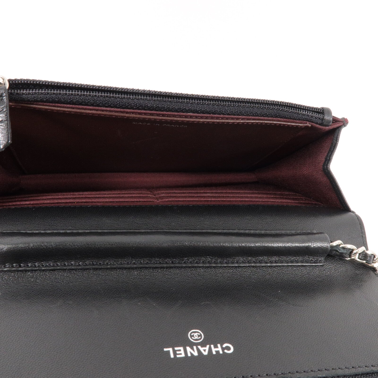 CHANEL 羊皮皮革WOC Wallet On Chain鏈帶肩背袋
