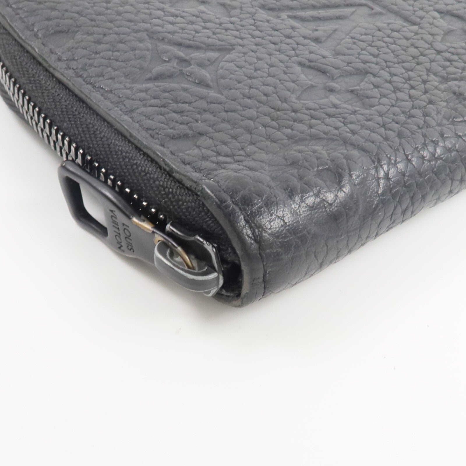 LOUIS VUITTON Monogram Taurillon Zip Vertical Wallet長錢包