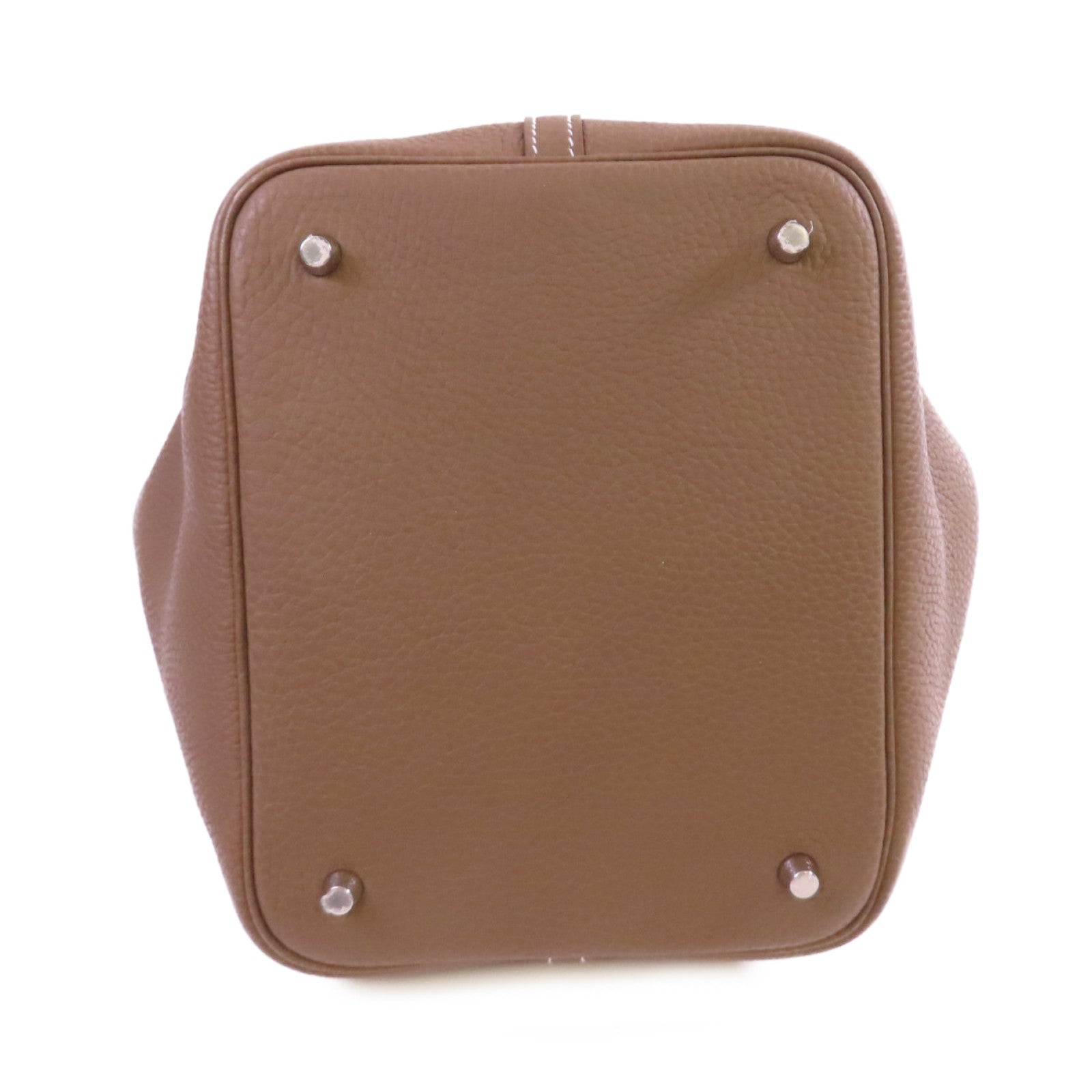 HERMES Clemence皮革Picotin MM Tote Bag銀扣手挽袋Etoupe/大象灰色