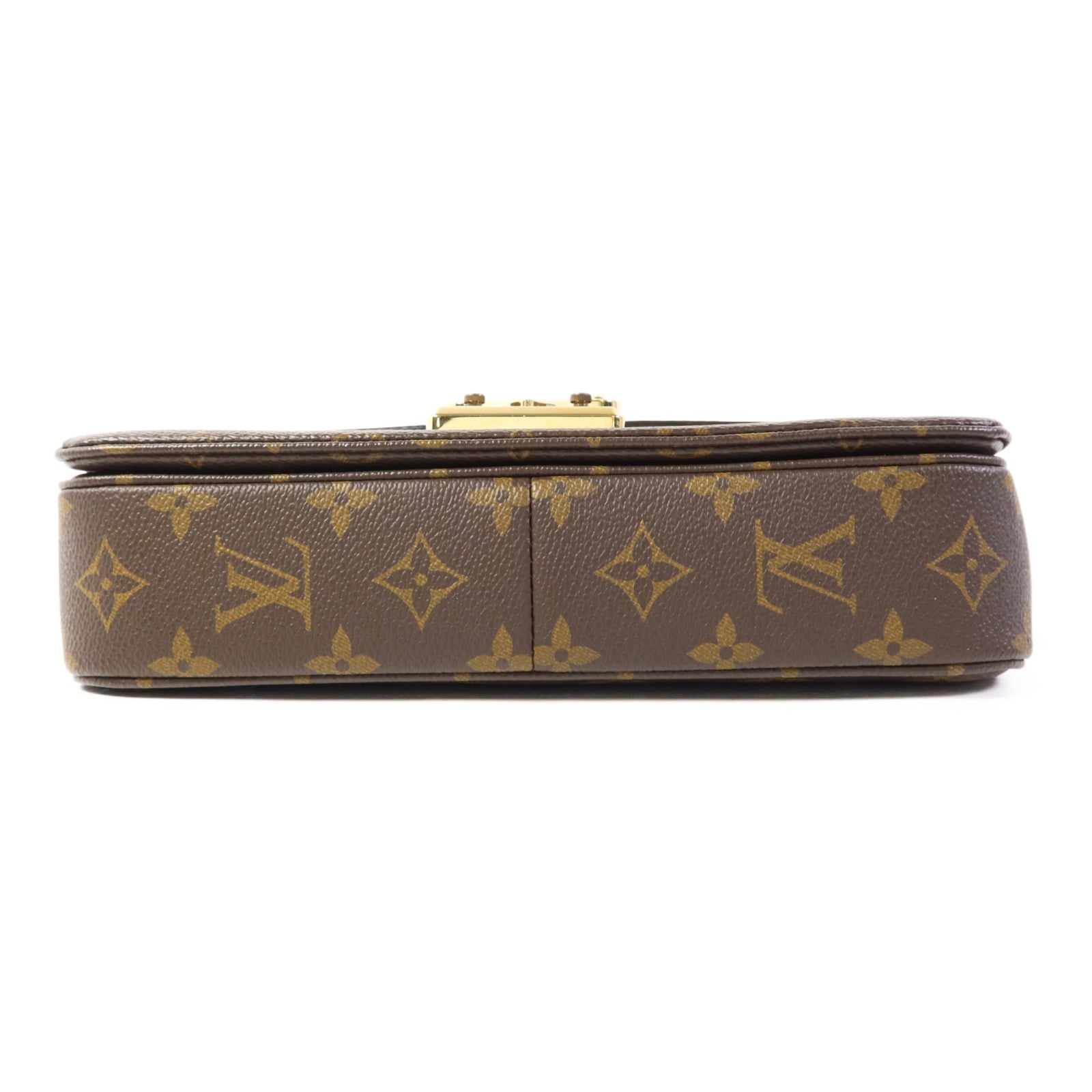 LOUIS VUITTON Monogram Marceau金扣鏈帶肩背袋棕色