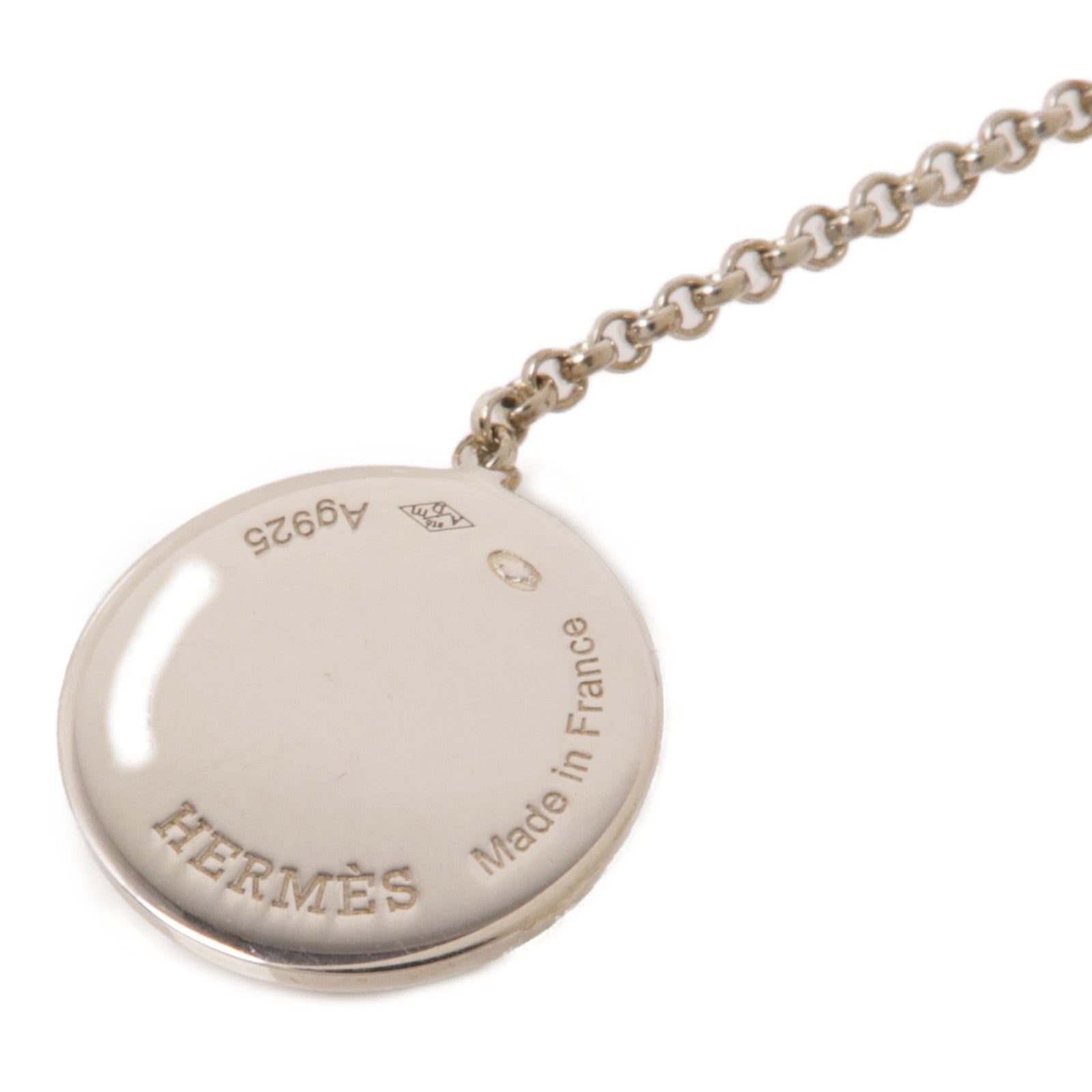 HERMES 18K玫瑰金/925純銀Ex Libris Earrings項鍊