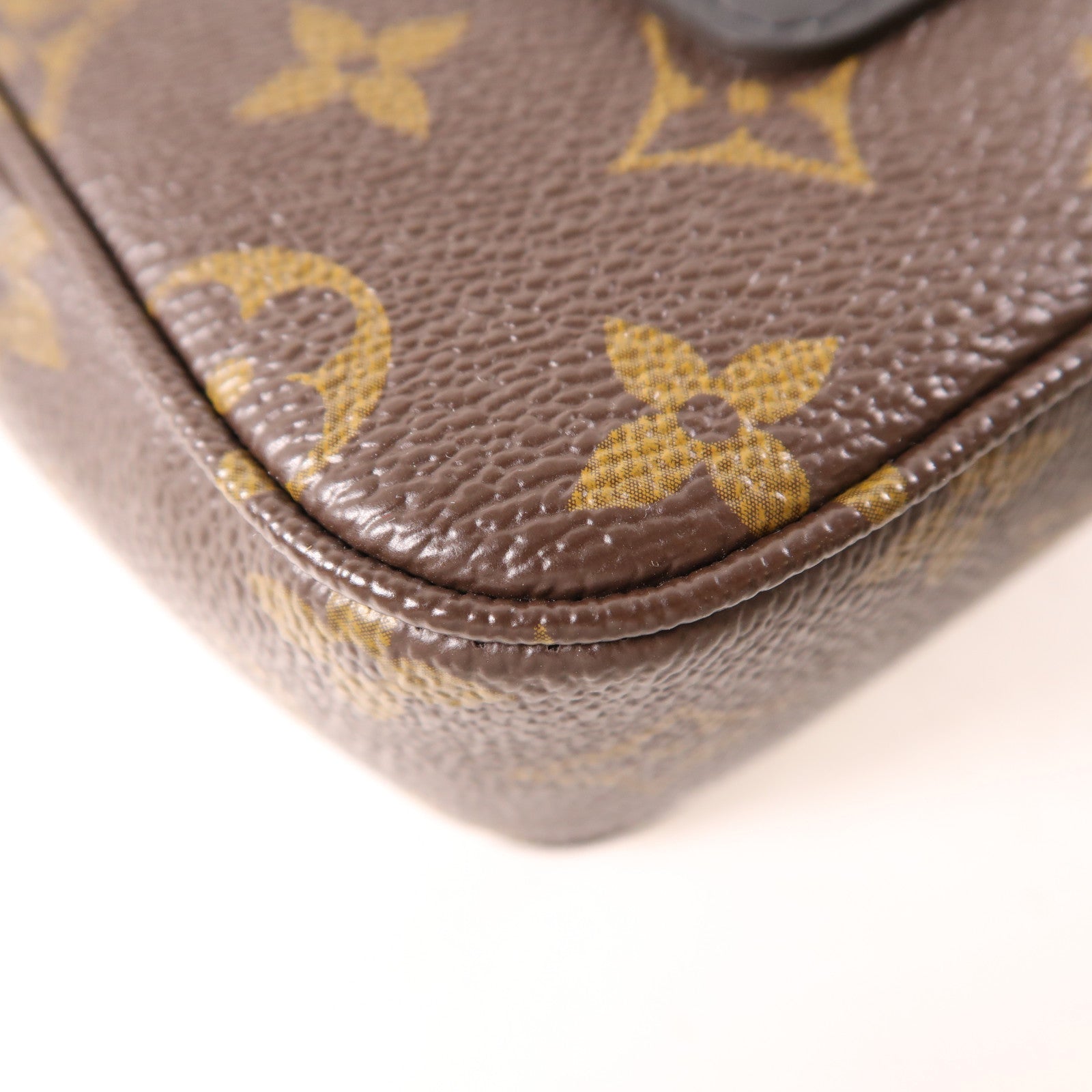 LOUIS VUITTON Monogram Marceau金扣鏈帶肩背袋棕色
