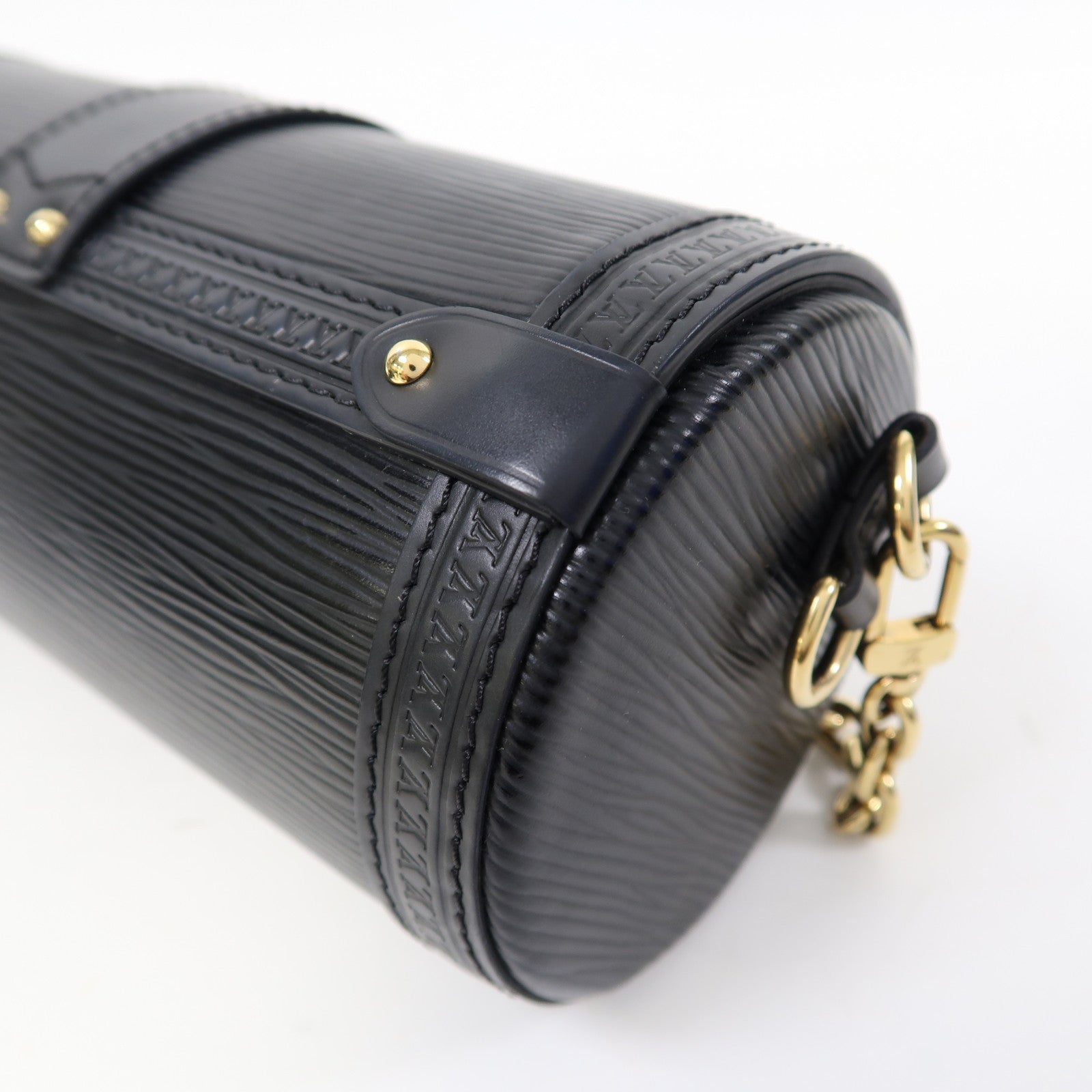 LOUIS VUITTON Epi Papillon Trunk金扣手挽肩背兩用袋黑色