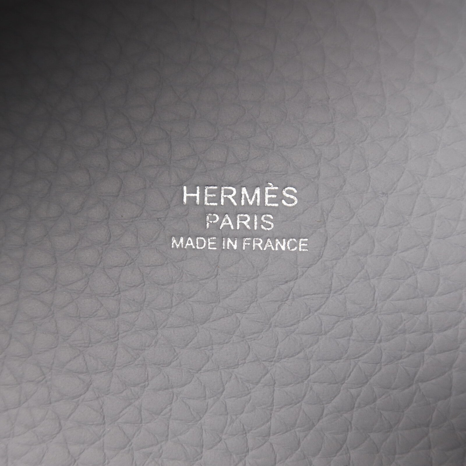 HERMES Clemence皮革Picotin PM銀扣手挽袋Bleu Pale