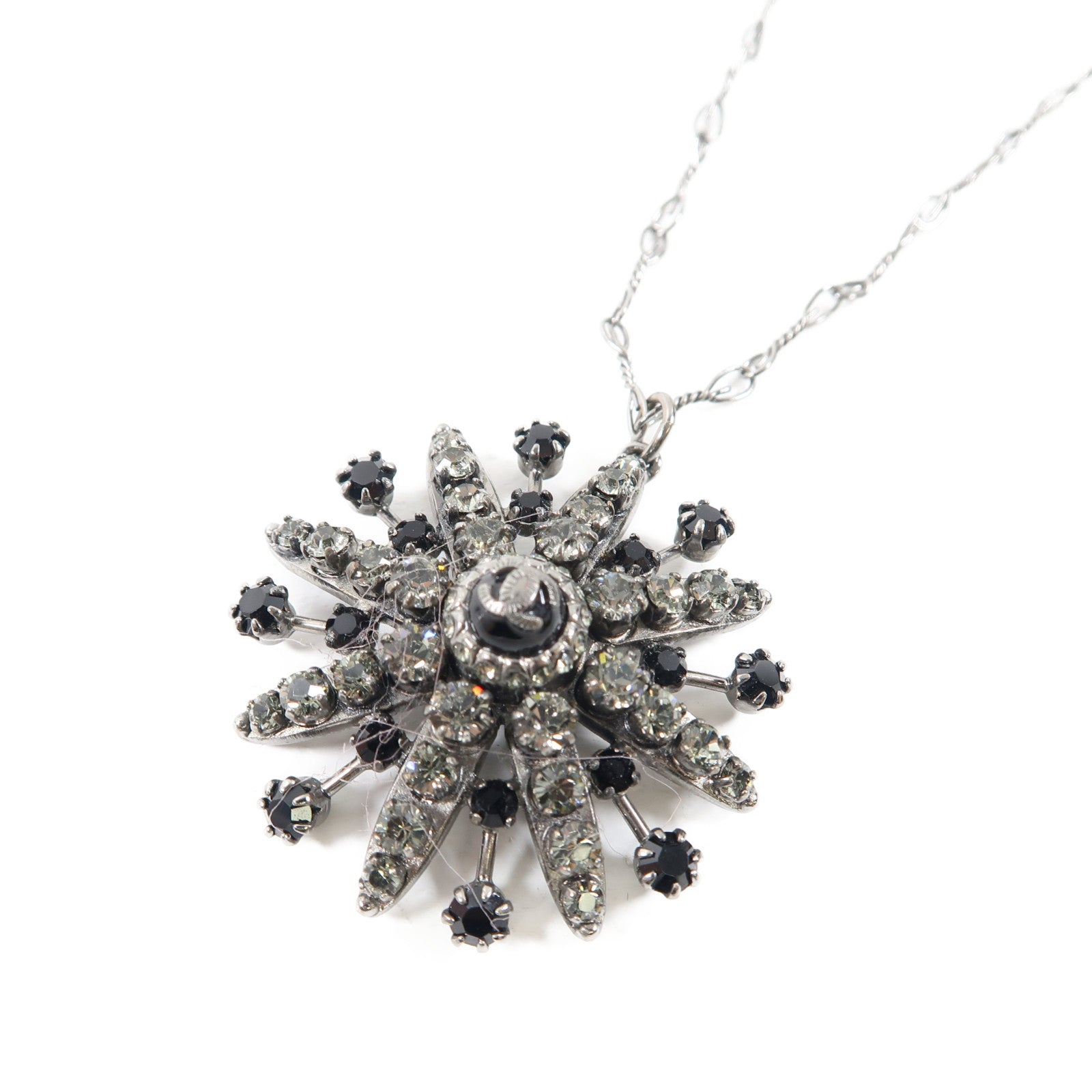 CHANEL 金屬Necklace項鍊銀色/黑色