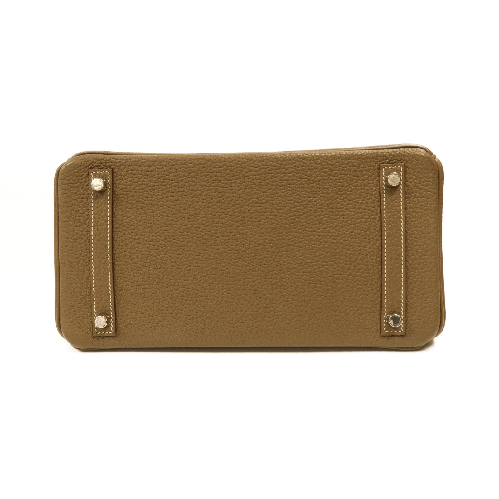 HERMES Togo皮革Birkin 30銀扣手挽袋大象灰色