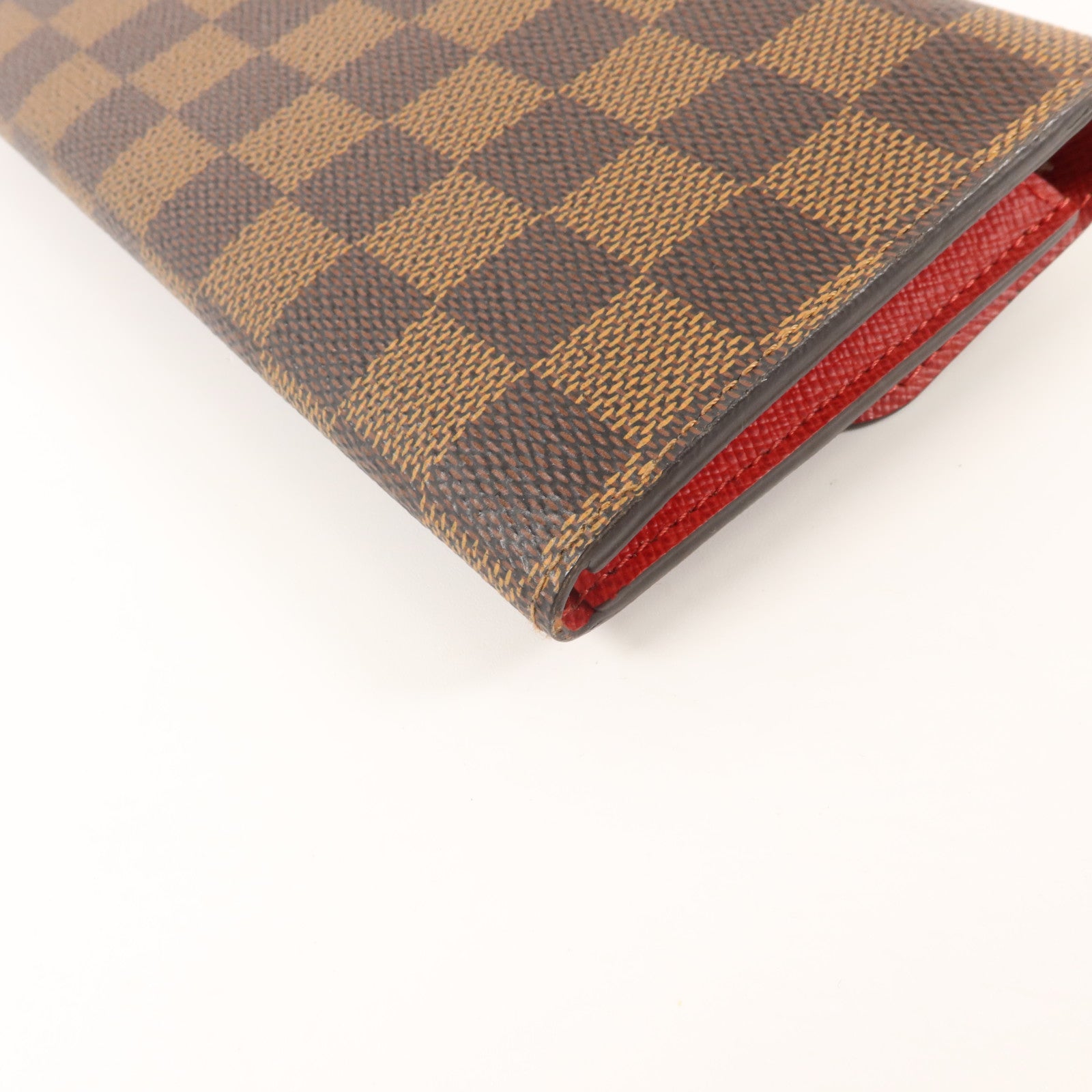 LOUIS VUITTON Damier Portefeuille Emilie Long Wallet金扣長錢包