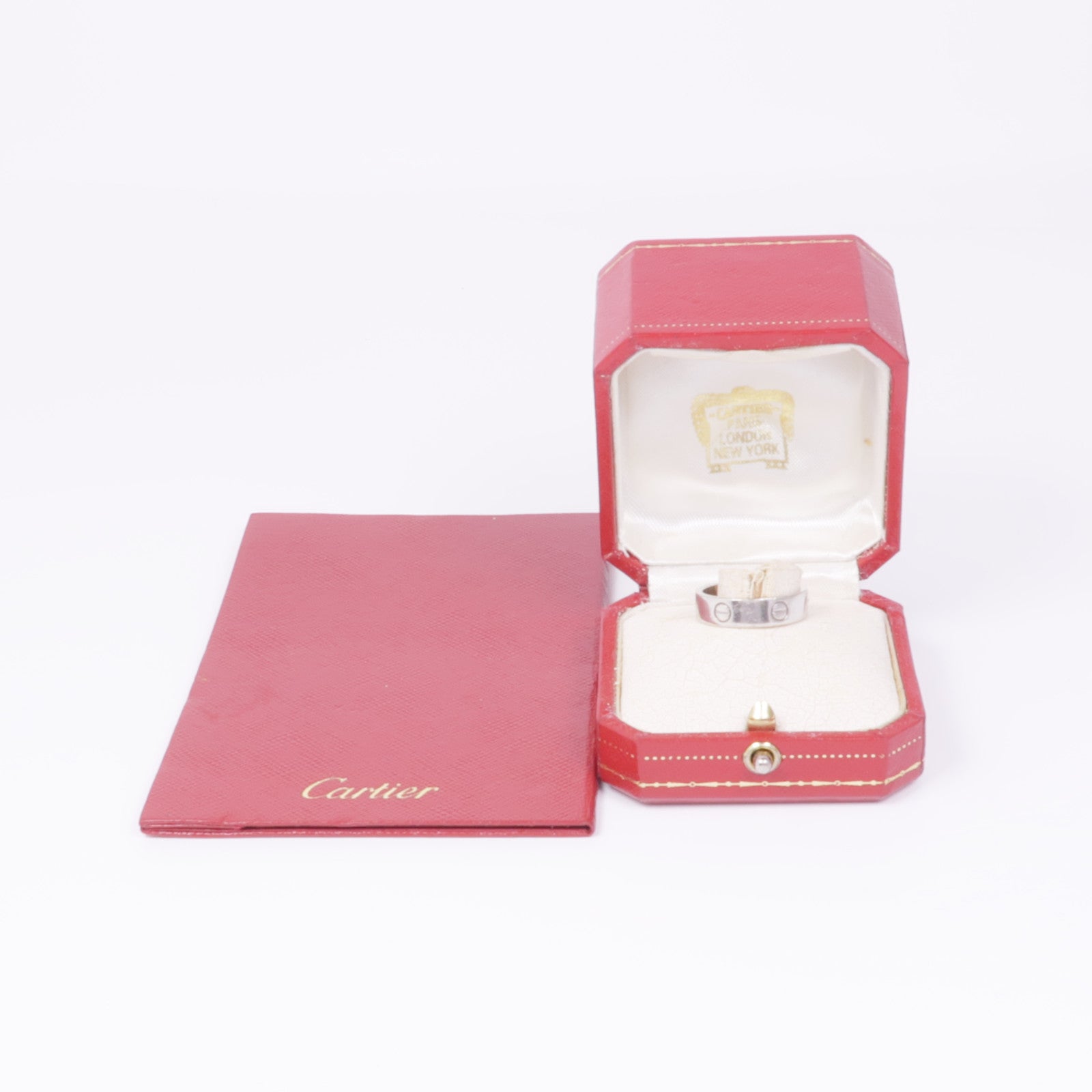 CARTIER 18K白金Love Ring戒指Cartier#58/US#8.25