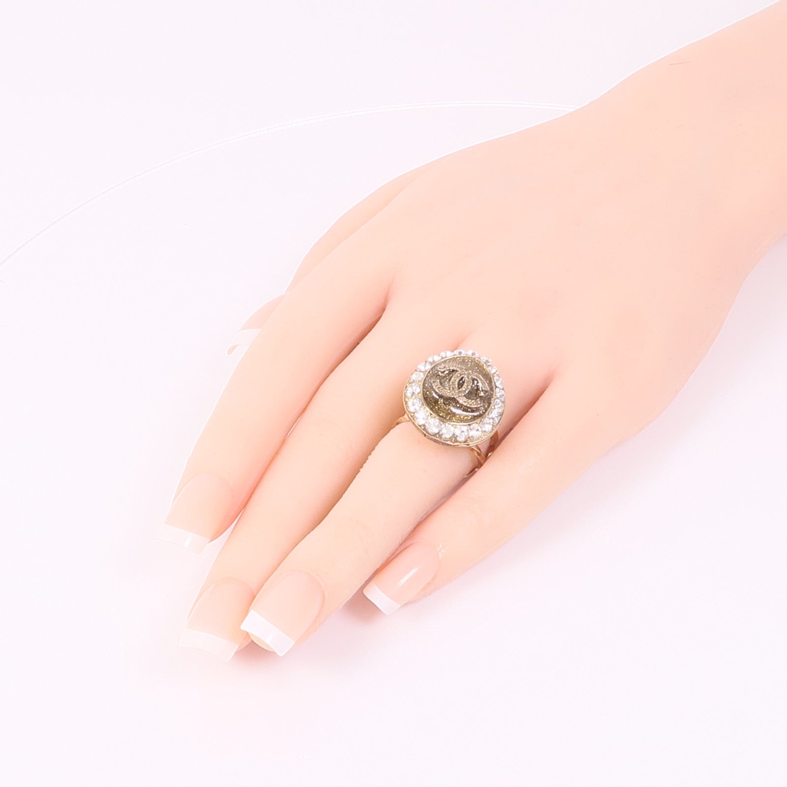 CHANEL CC Ring Accessories Metal US#6.25 Gold