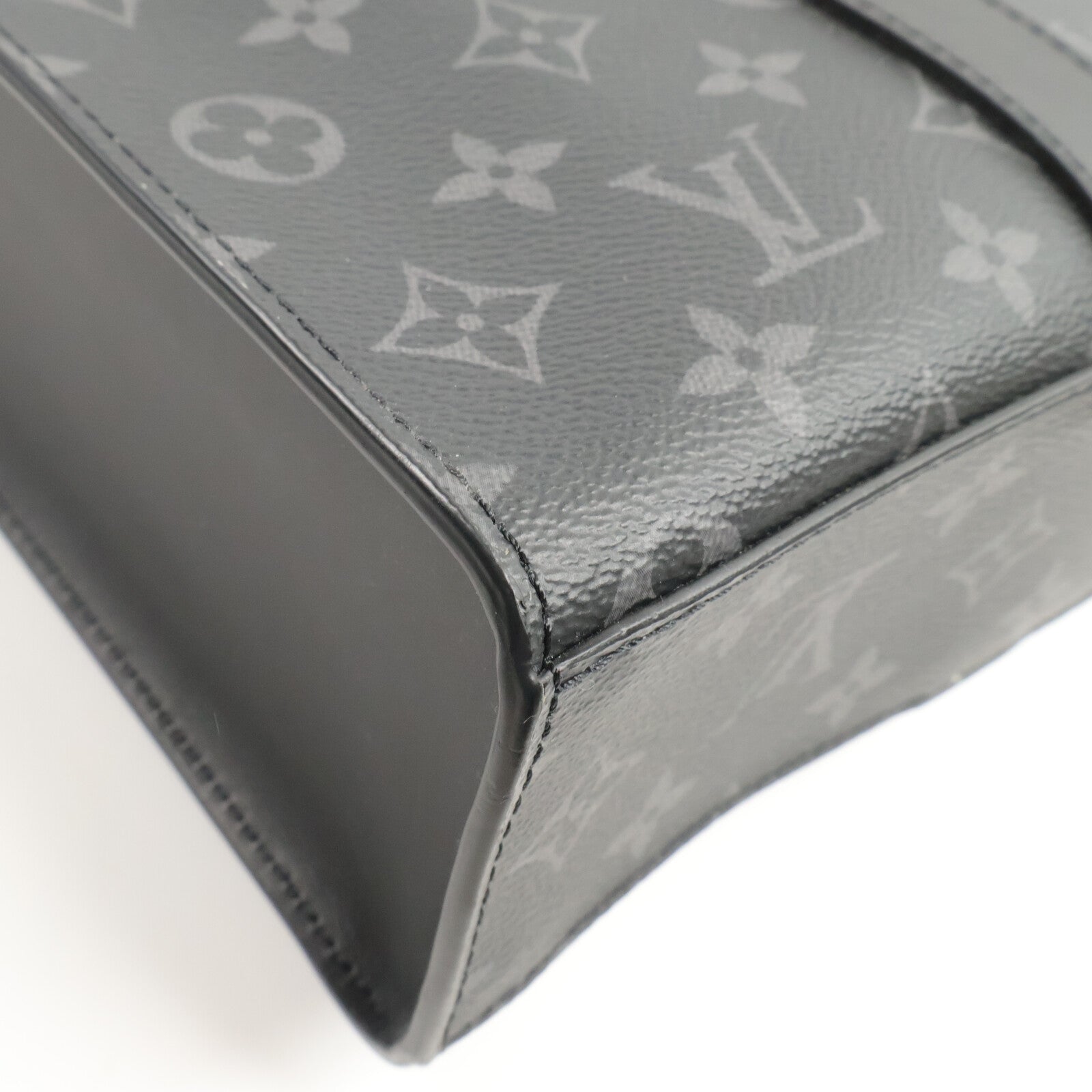 LOUIS VUITTON Monogram Eclipse Sac Plat Cross手挽肩背兩用袋