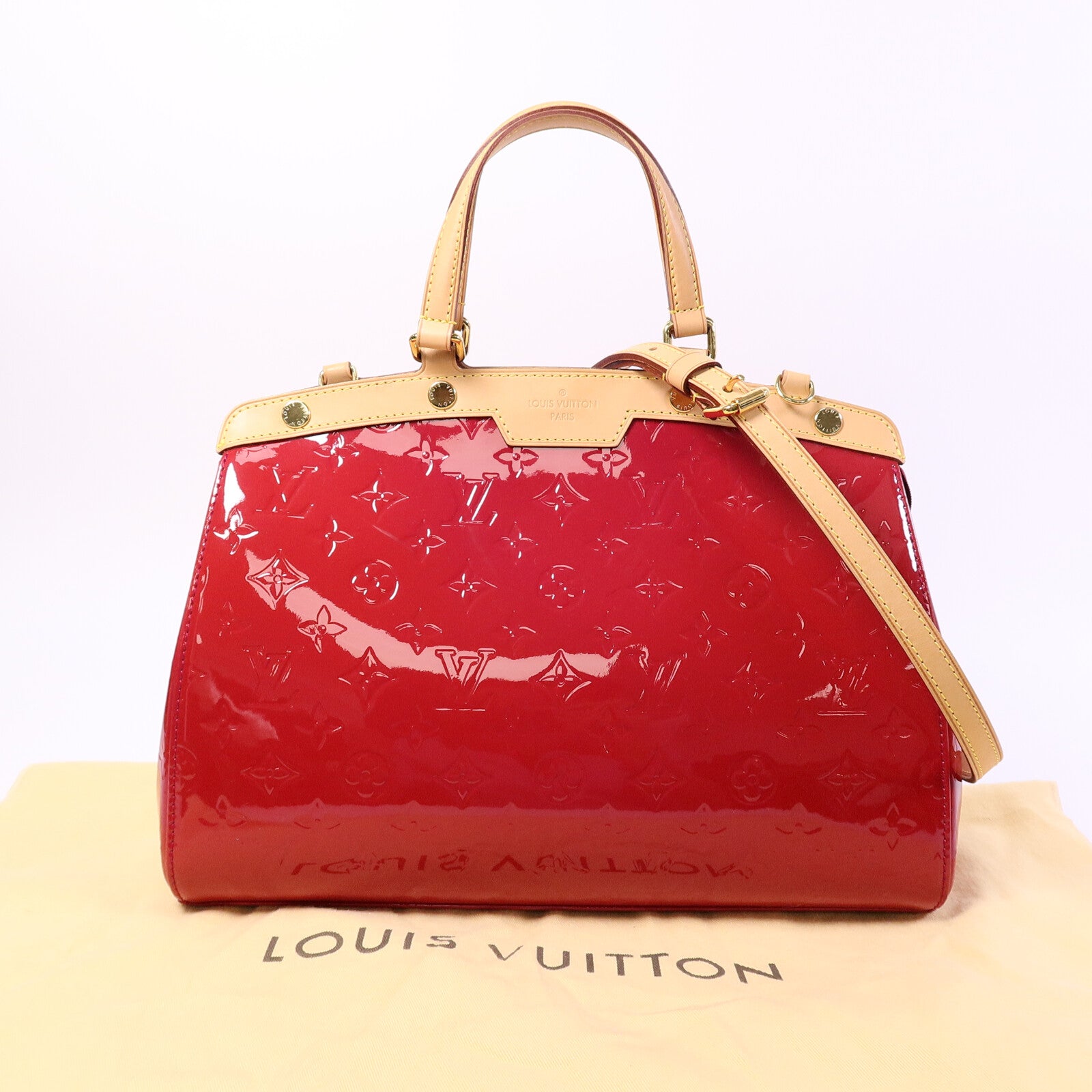 LOUIS VUITTON Monogram Vernis Brea MM手挽袋