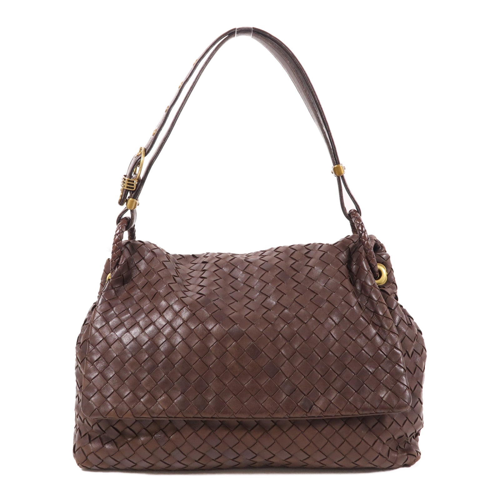 BOTTEGA VENETA 羊皮皮革Shoulder Bag金扣肩背袋