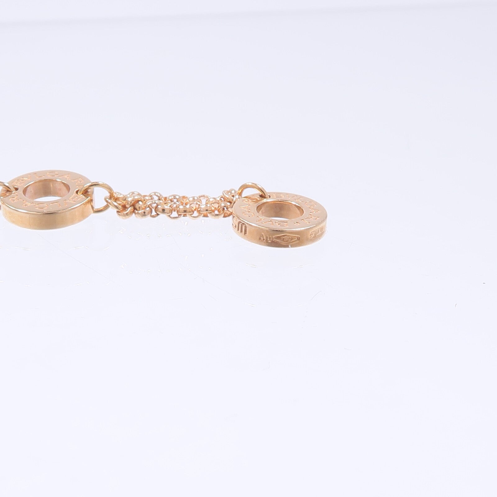 BVLGARI 18K玫瑰金Cuore Bracelet珍珠母貝/鑽石手鏈