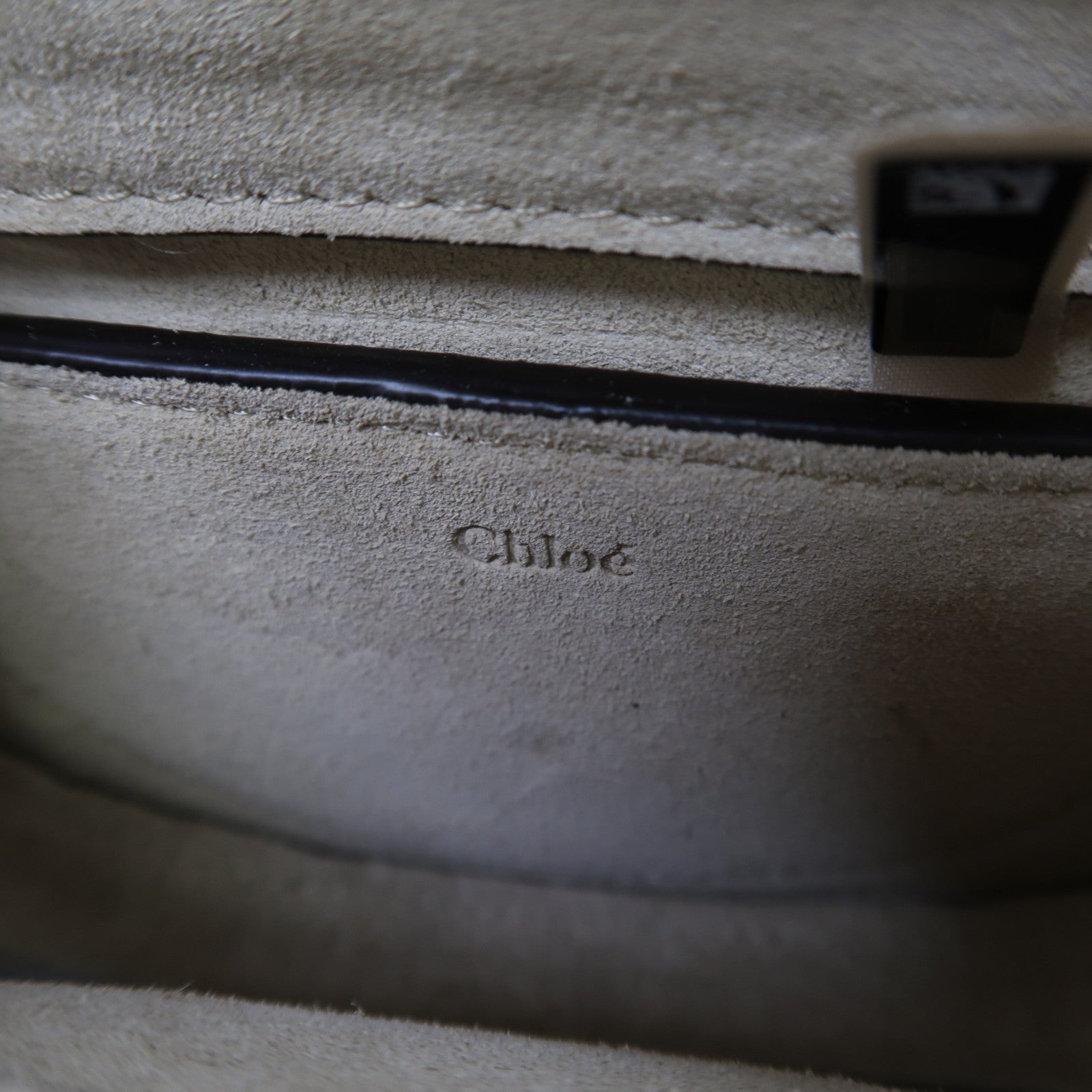 Chloe 牛皮皮革Mini Pixie Deals金扣鏈帶肩背袋灰色