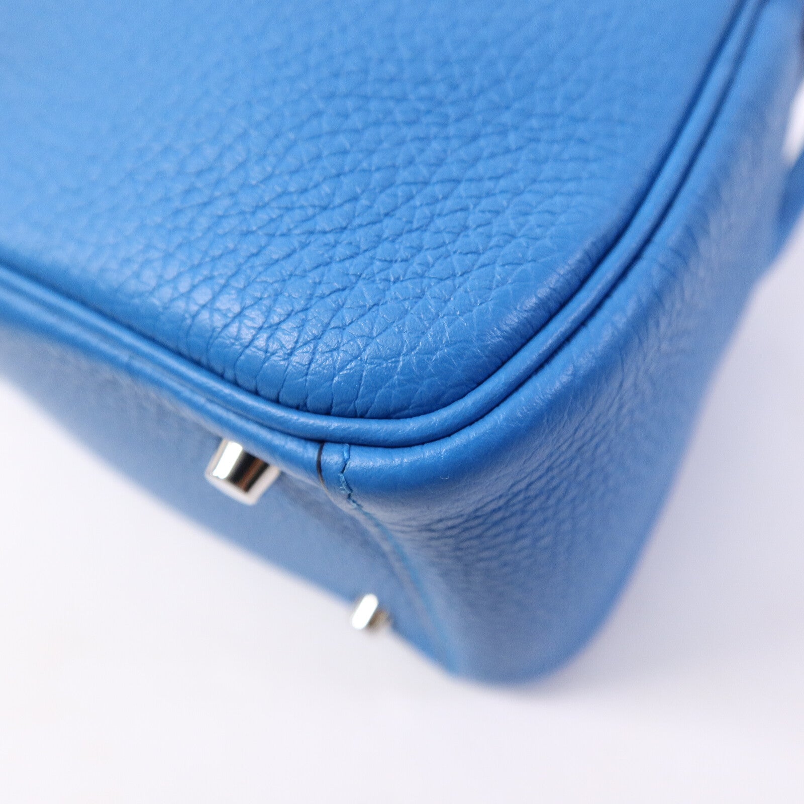 HERMES Clemence皮革Mini Lindy金扣手挽肩背兩用袋