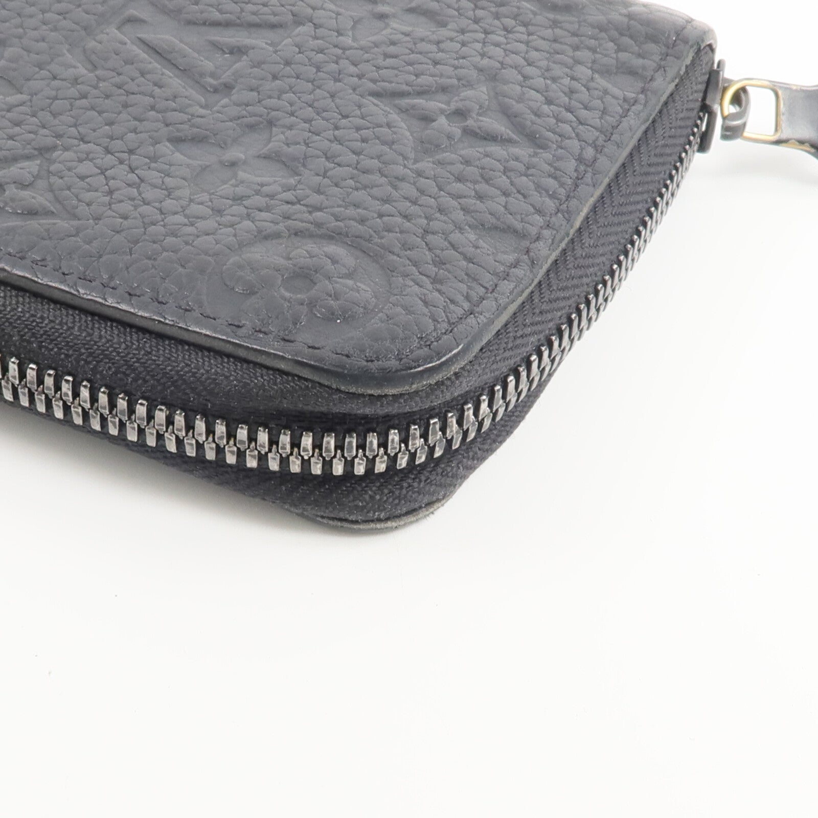 LOUIS VUITTON Monogram Taurillon Zip Vertical Wallet長錢包