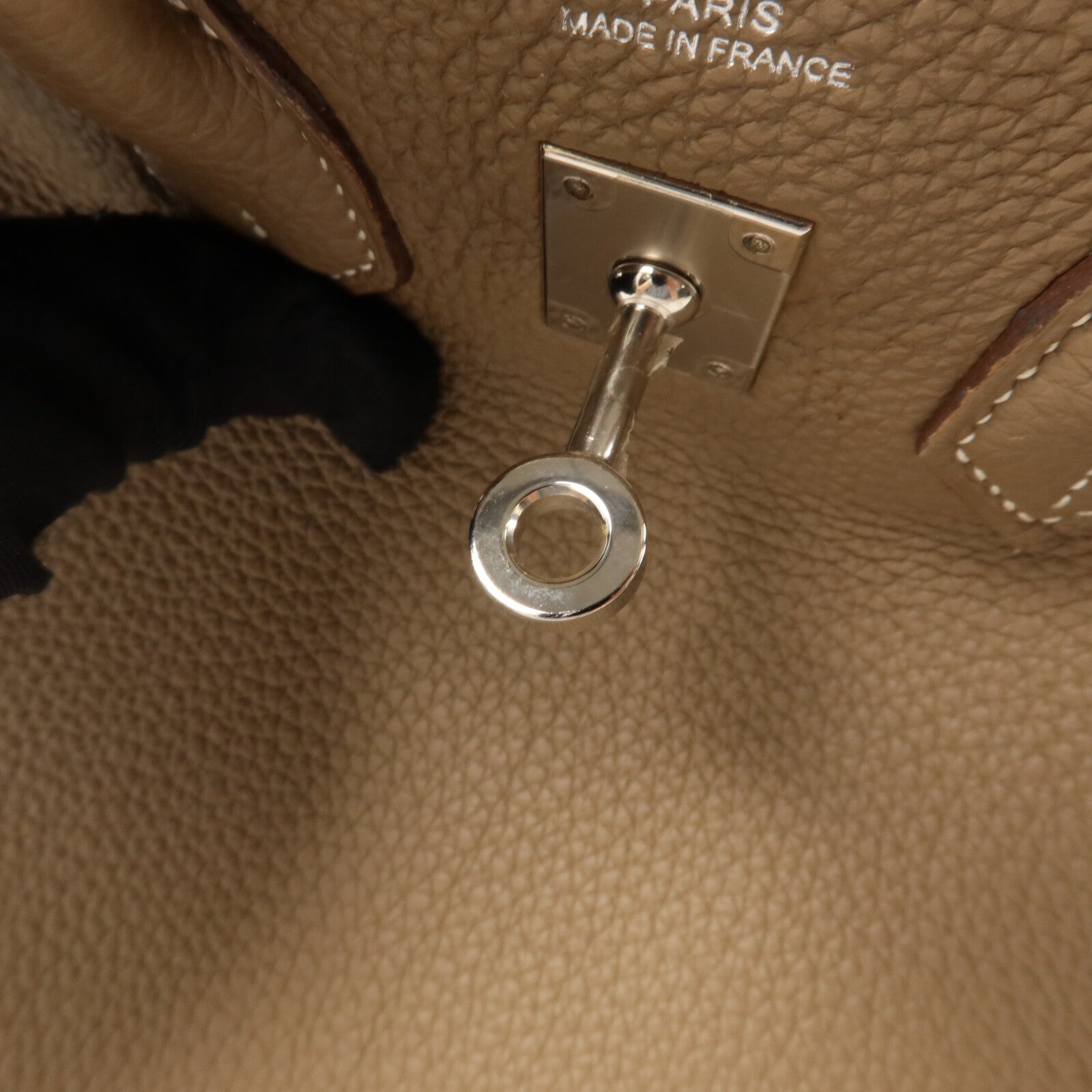 HERMES Togo皮革Birkin 25手挽袋Etoupe