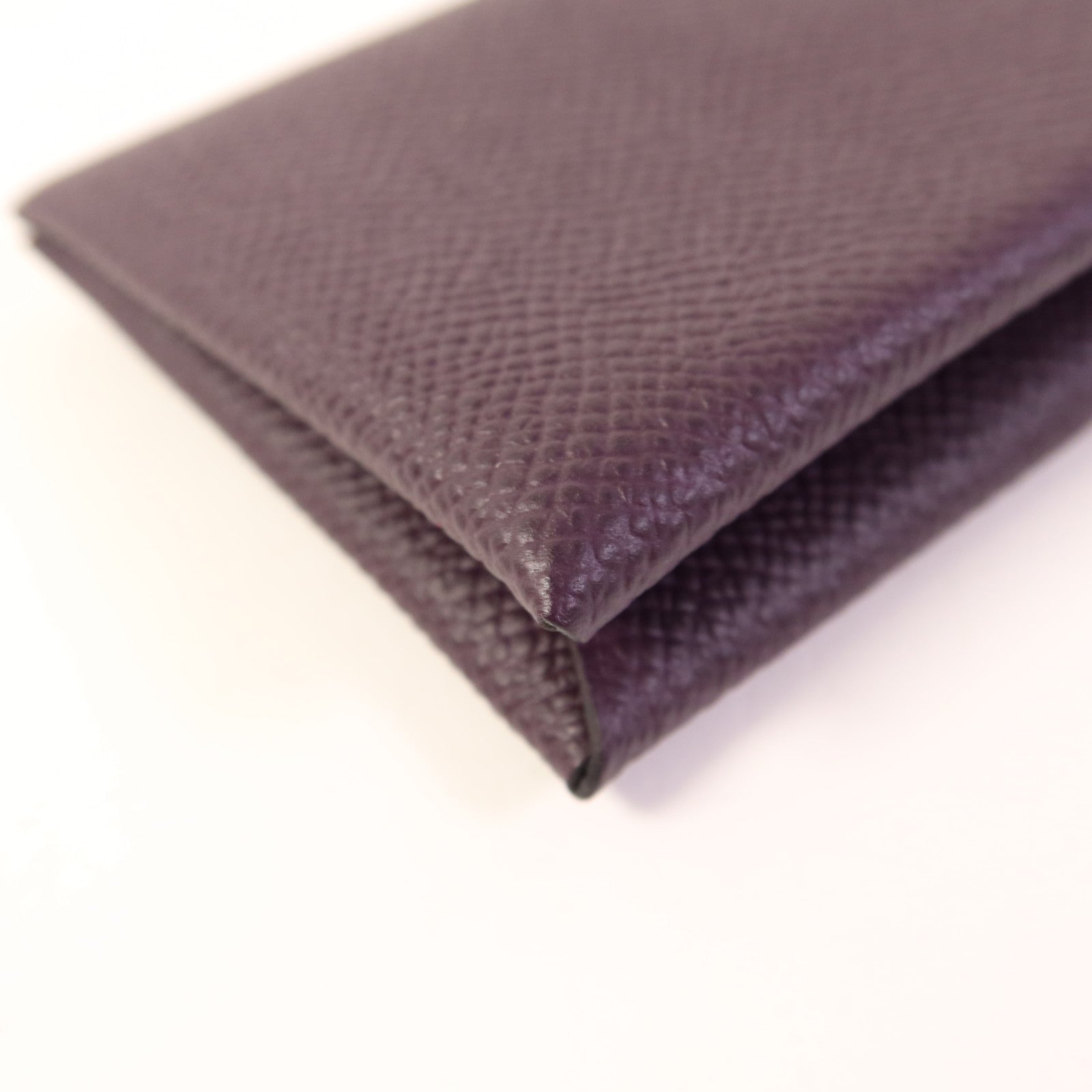 HERMES Epsom皮革Calvi卡片套Purple