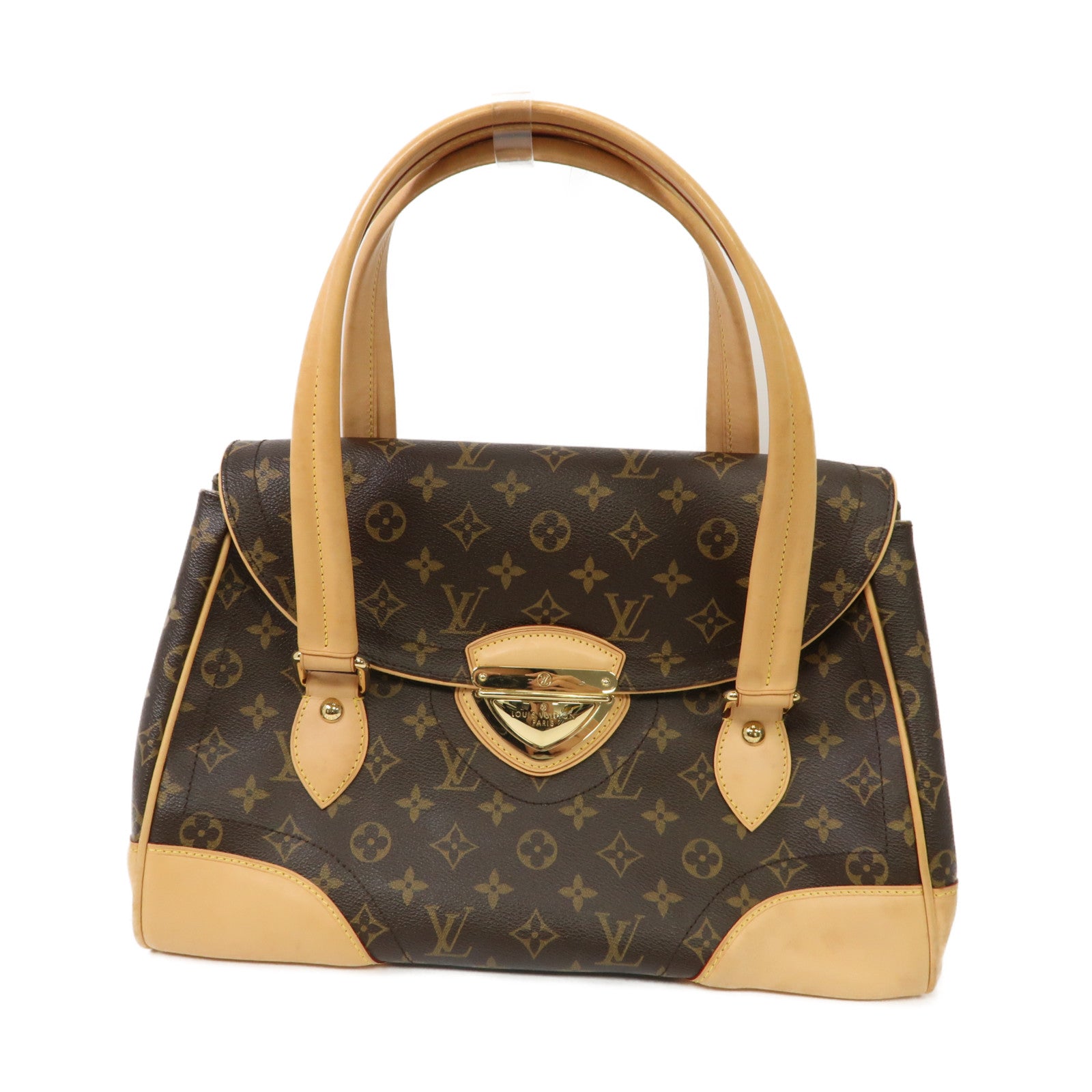 LOUIS VUITTON Monogram Beverly GM金扣肩背袋啡色
