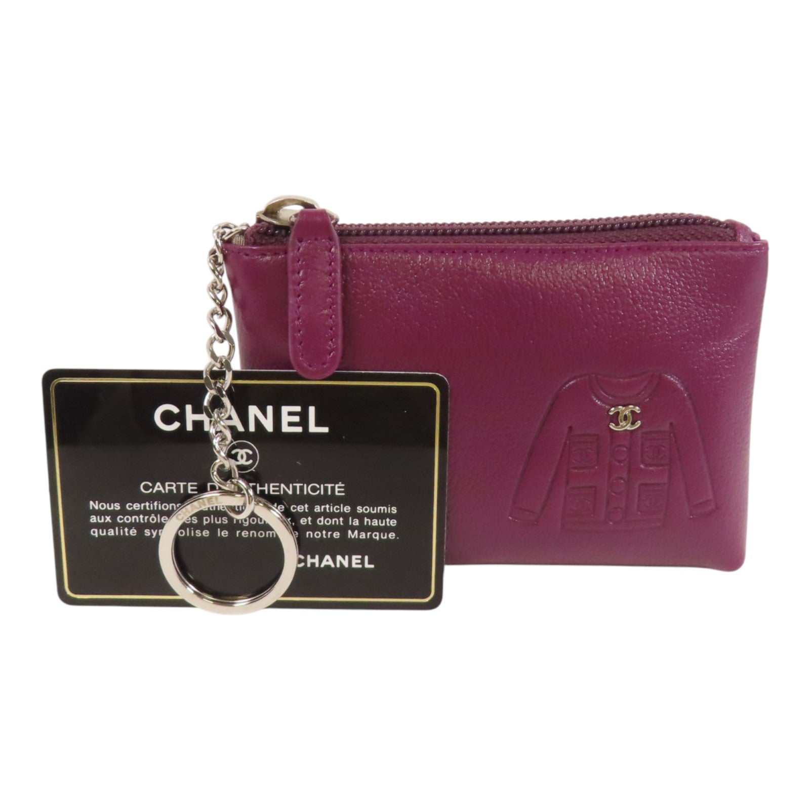 CHANEL 牛皮皮革Card Case金扣卡套