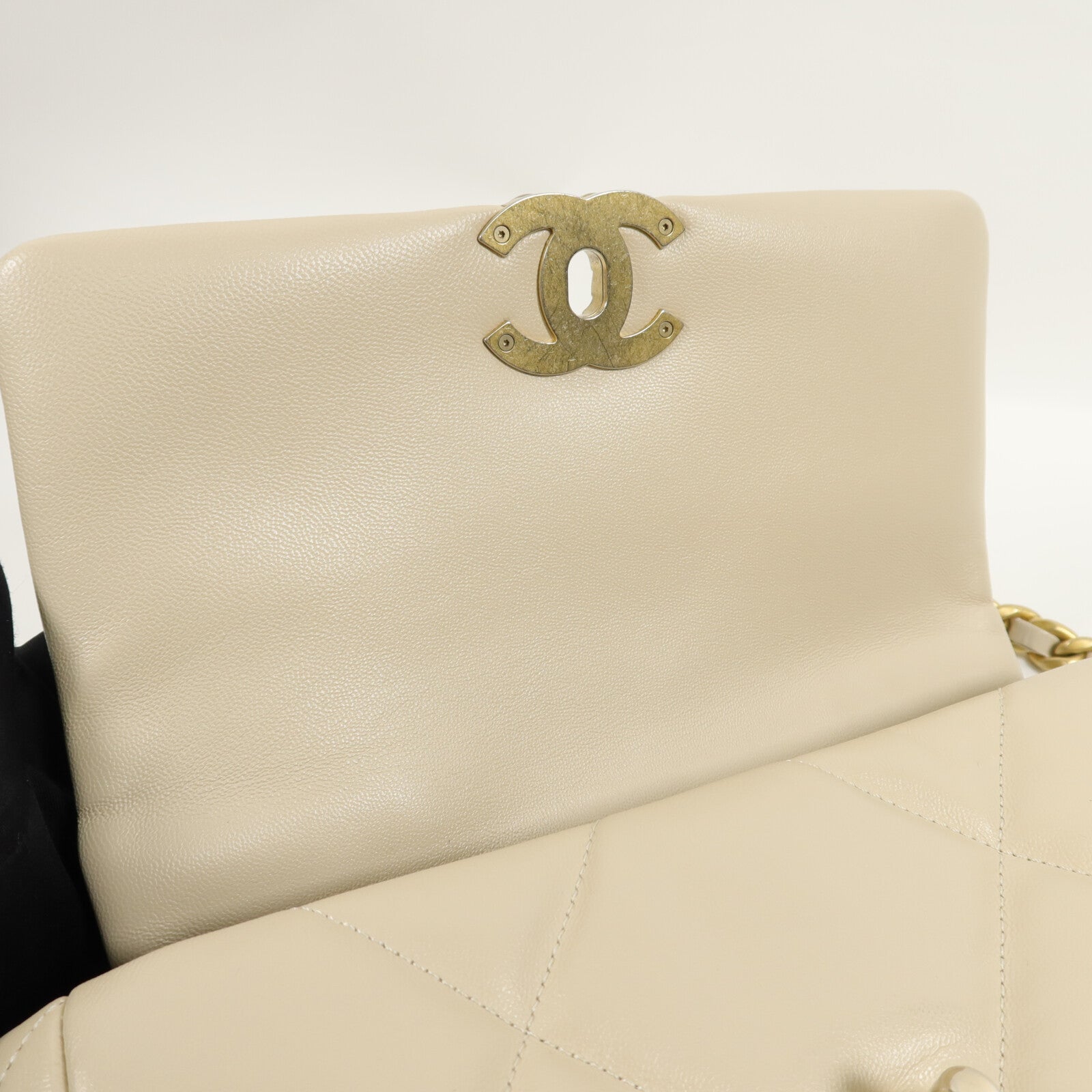 CHANEL 羊皮皮革C19 Small手挽肩背兩用袋