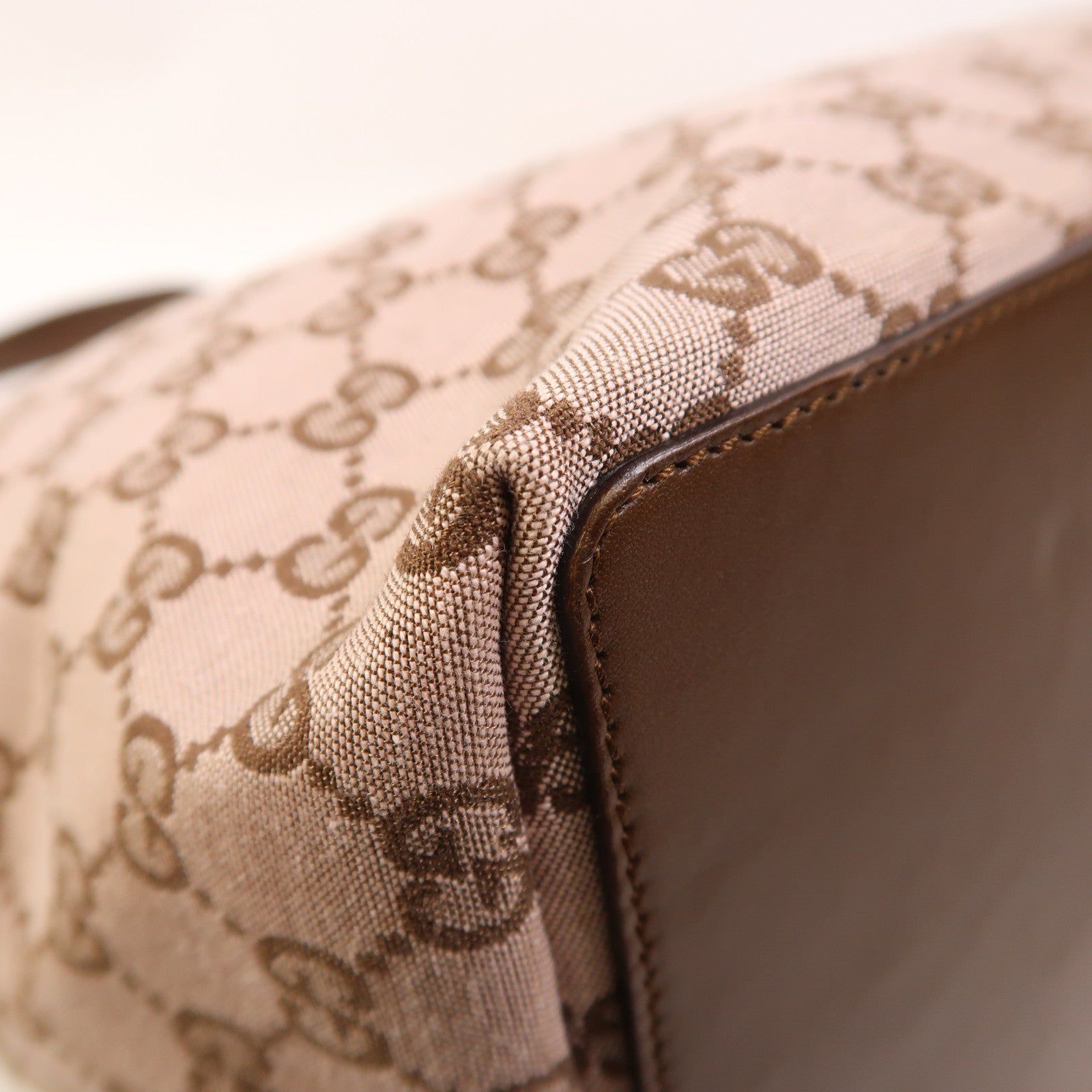 GUCCI 帆布Tote Bag金扣肩背袋