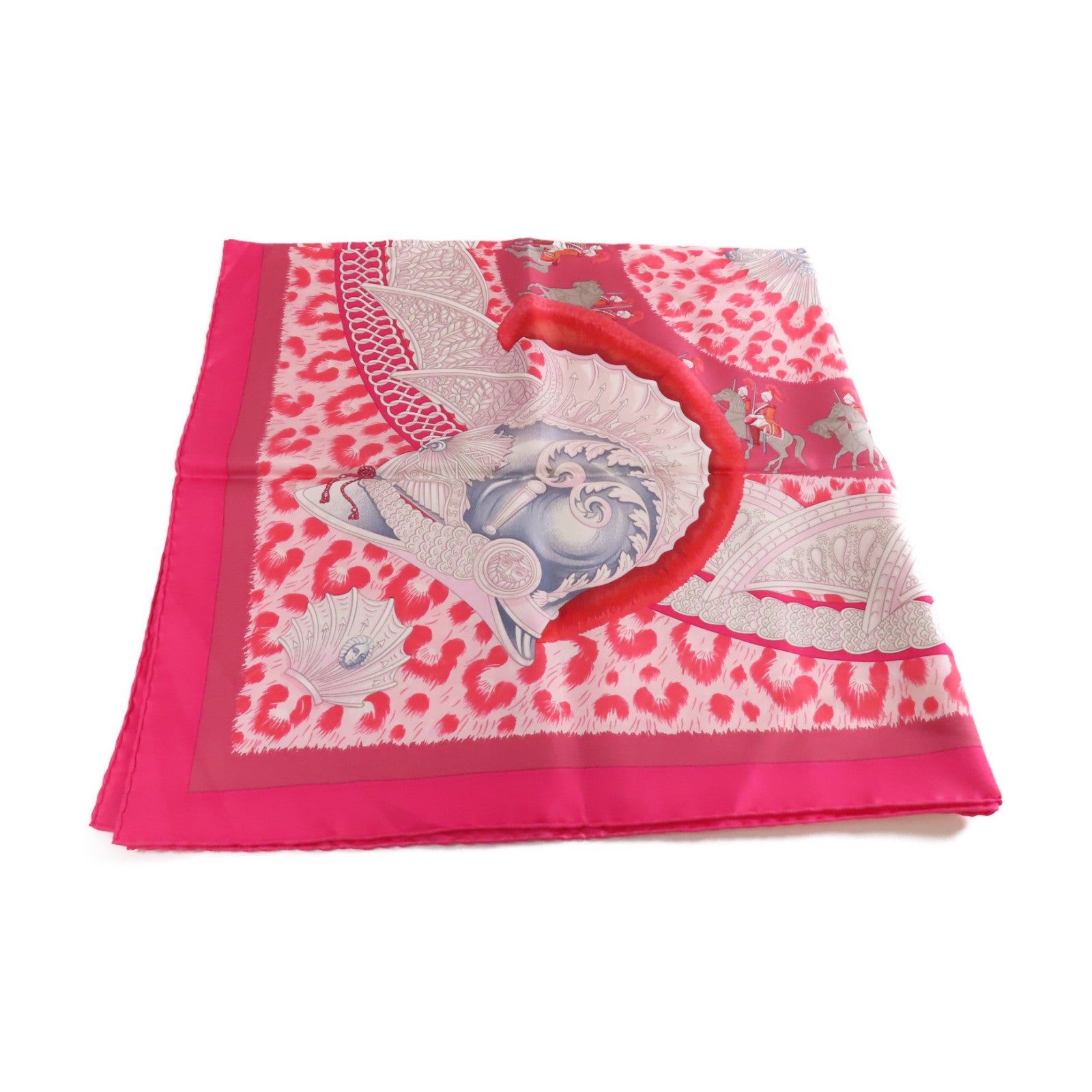 HERMES 【激減優惠】絲質90x90 Scarf絲巾粉紅色/白色/紅色/彩色