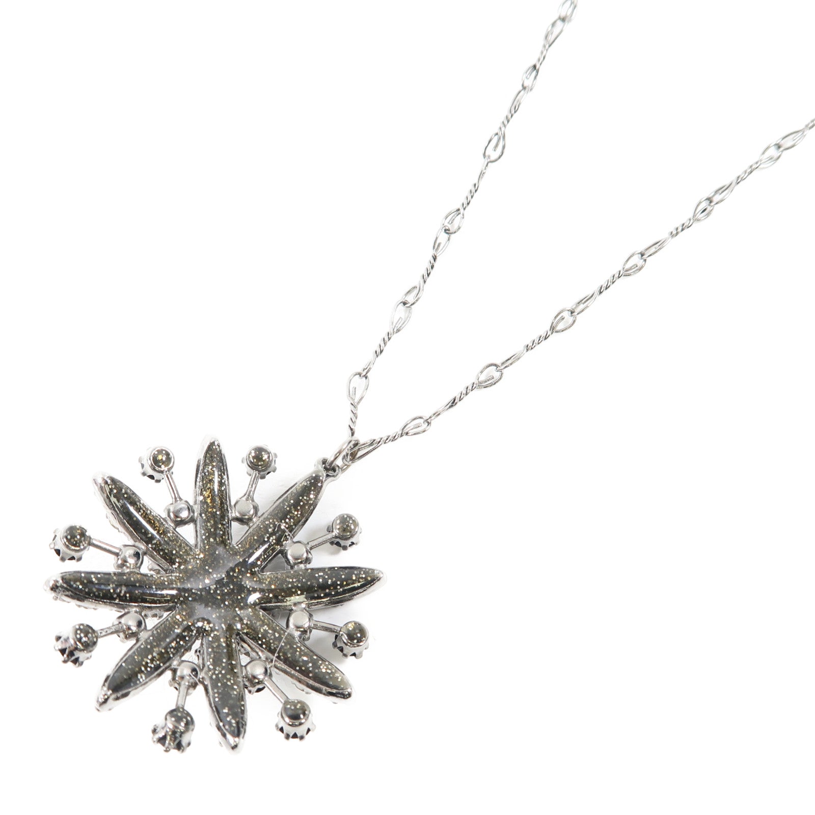 CHANEL 金屬Necklace項鍊銀色/黑色