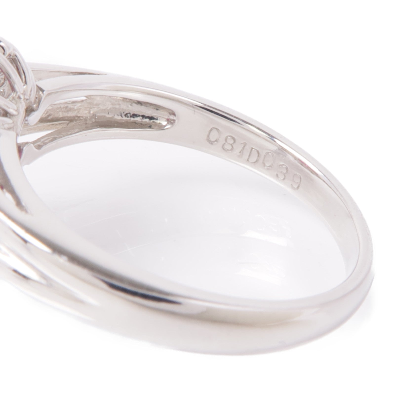 JEWELRY 【激減優惠】PT850鉑金Ruby/Diamond Ring紅寶石/鑽石戒指US#6