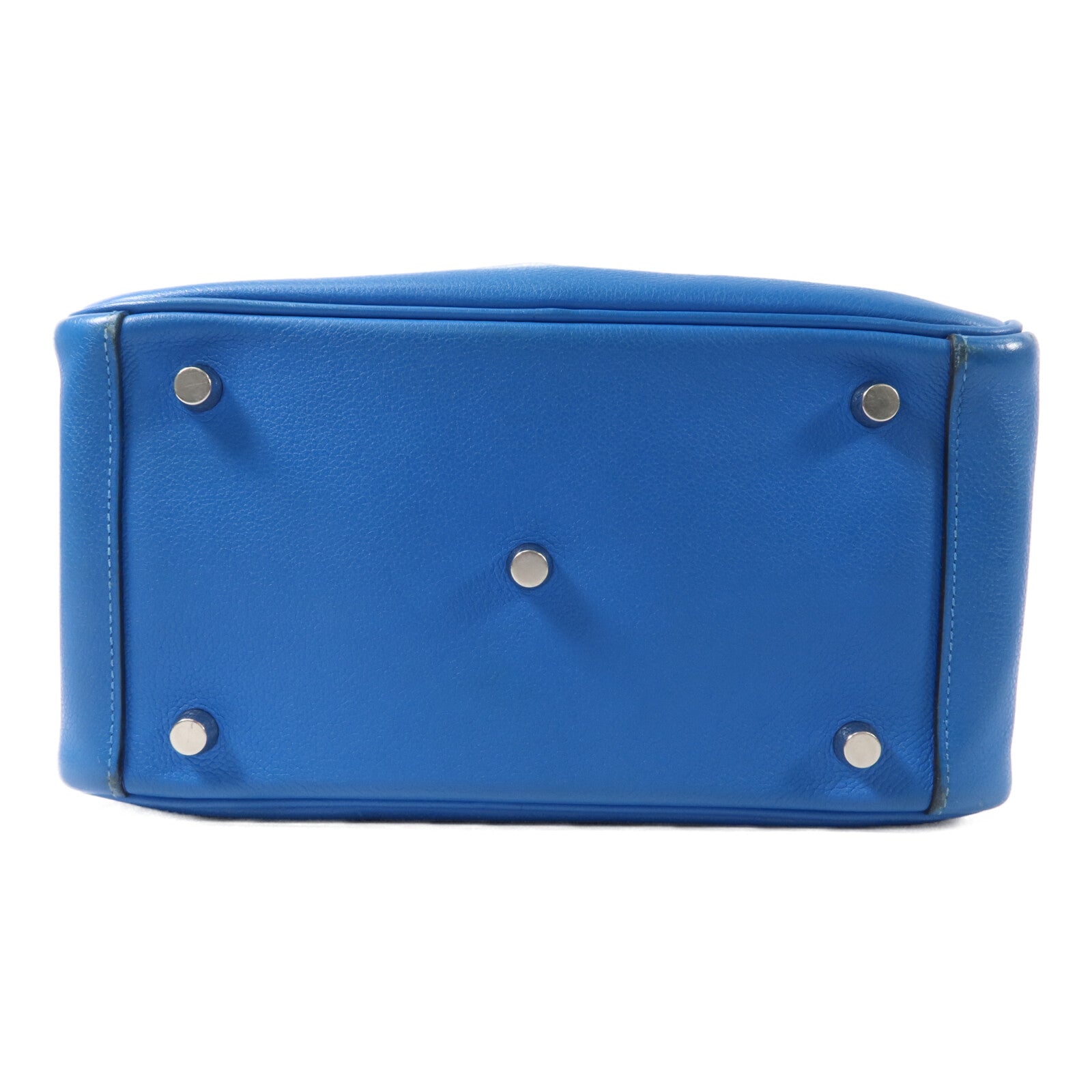HERMES Evercolor皮革Lindy 26手挽肩背兩用袋Bleu Hydra