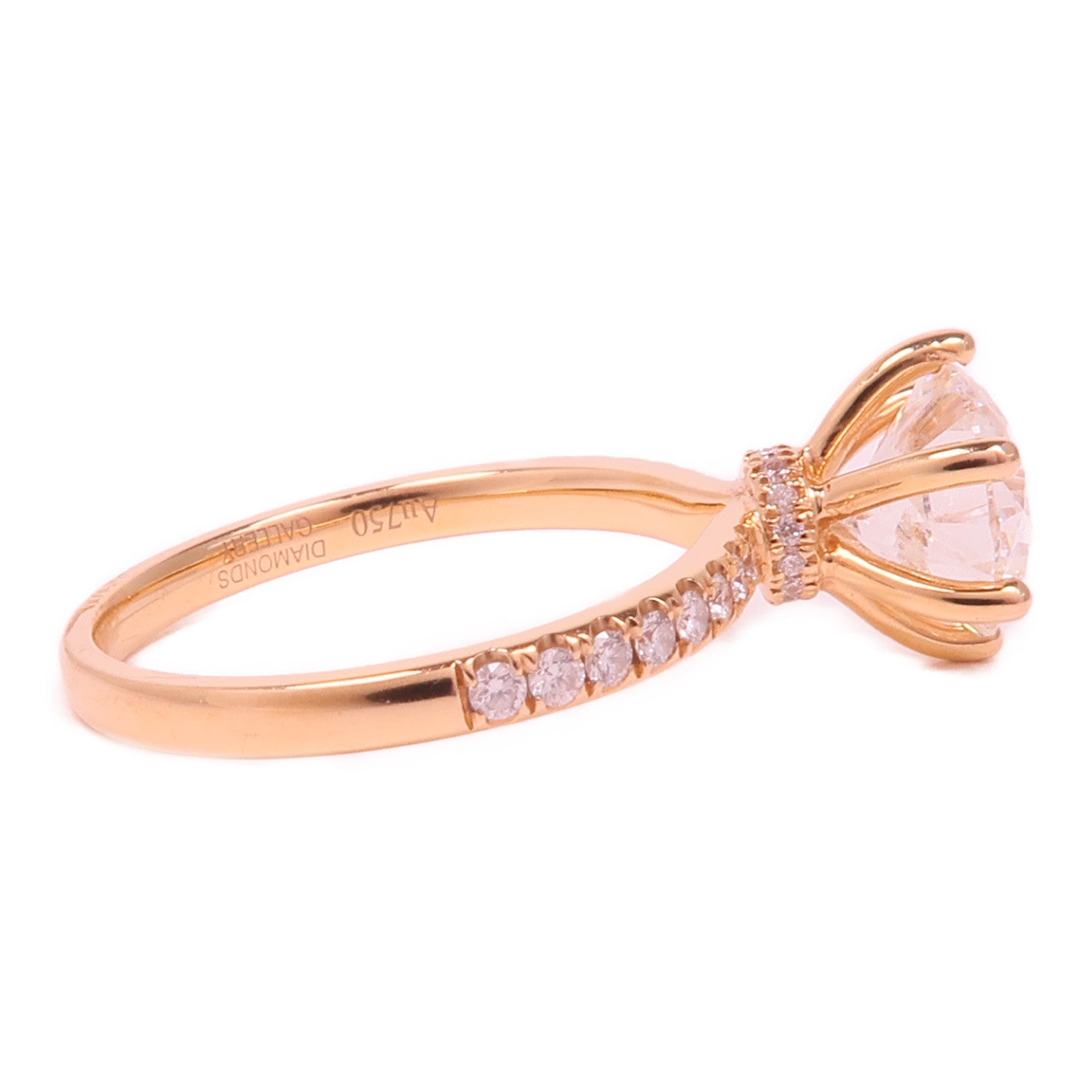 JEWELRY 18K玫瑰金Diamond Ring鑽石戒指US#7