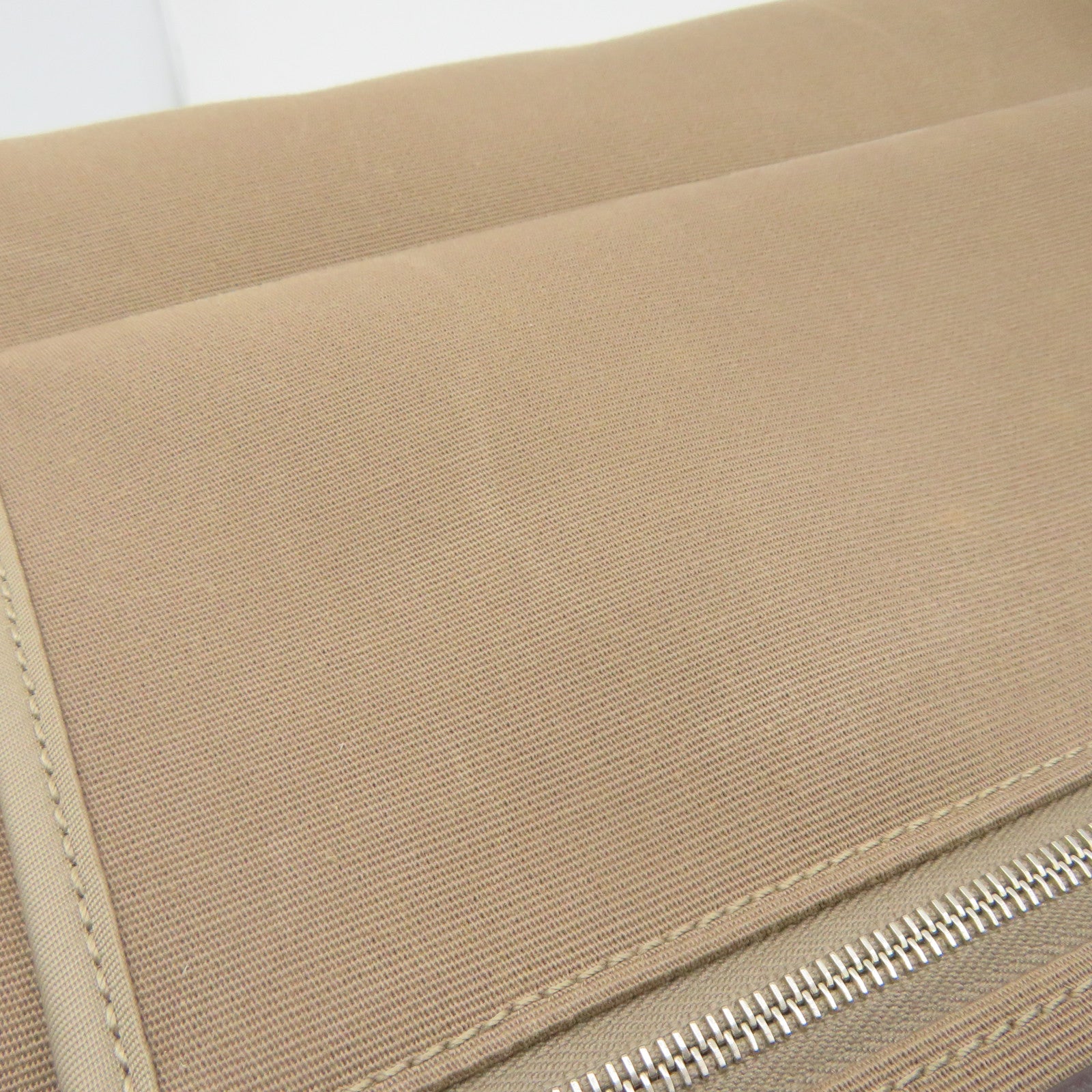 HERMES 【激減優惠】帆布Herbag PM銀扣手挽肩背兩用袋Etoupe大象灰