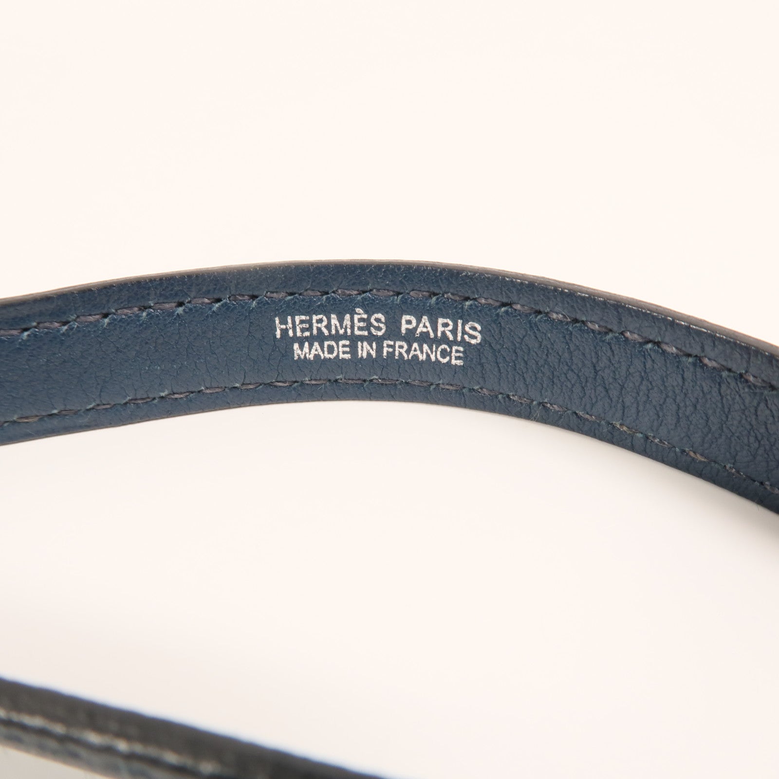 HERMES 【激減優惠】Evercolor皮革Kelly Dance銀扣肩背袋Deep Blue