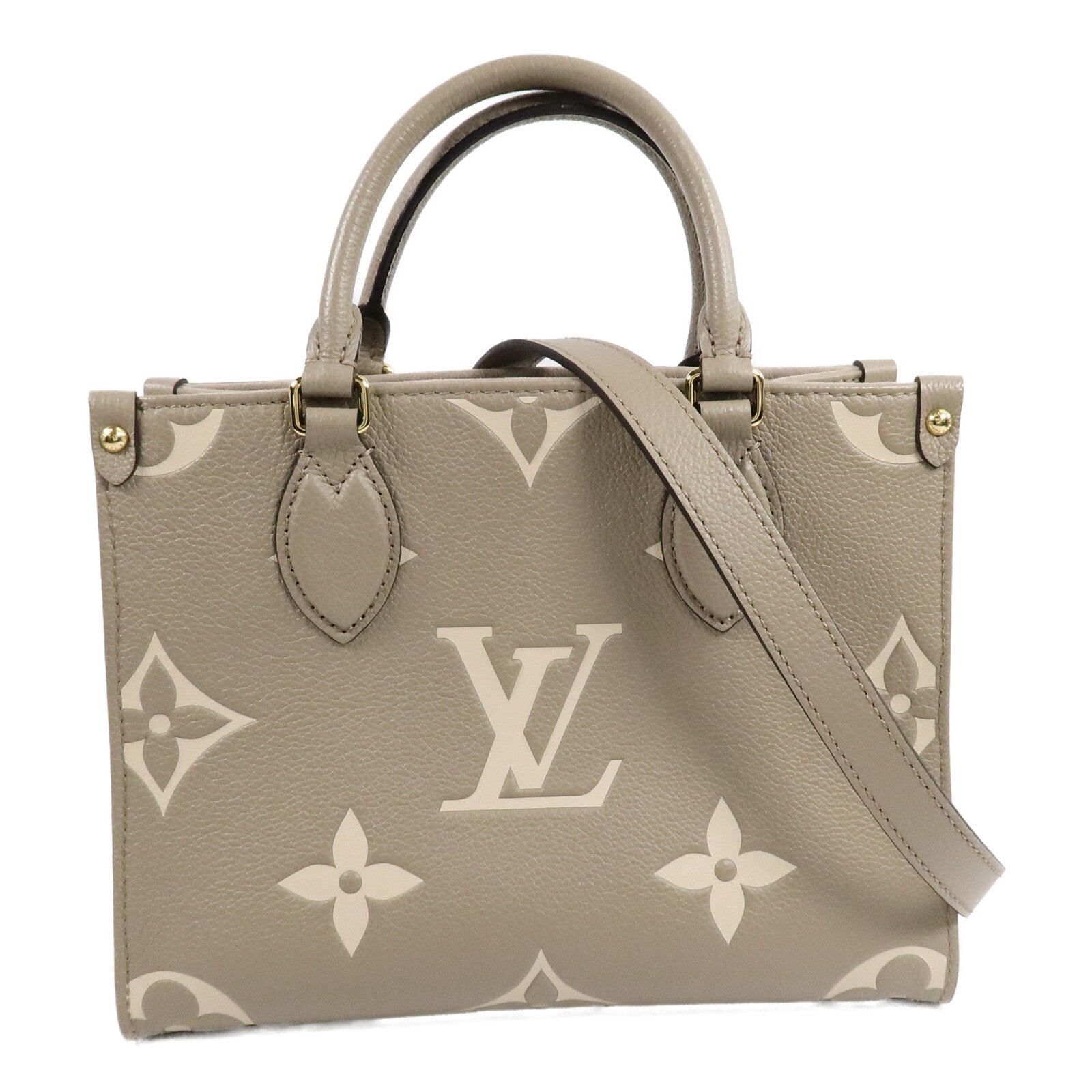 LOUIS VUITTON Monogram Empreinte OnTheGo PM金扣手挽肩背兩用袋